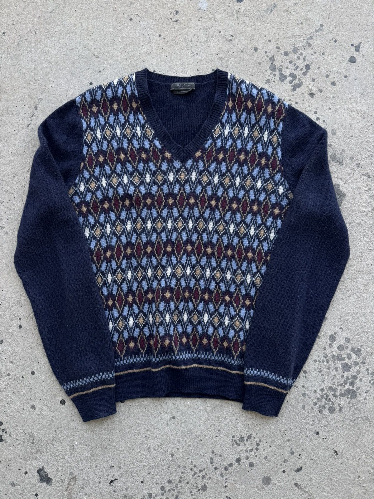 Prada Prada sweater v-neck cashmere Size US L / EU 52-54 / 3 - 1 Thumbnail