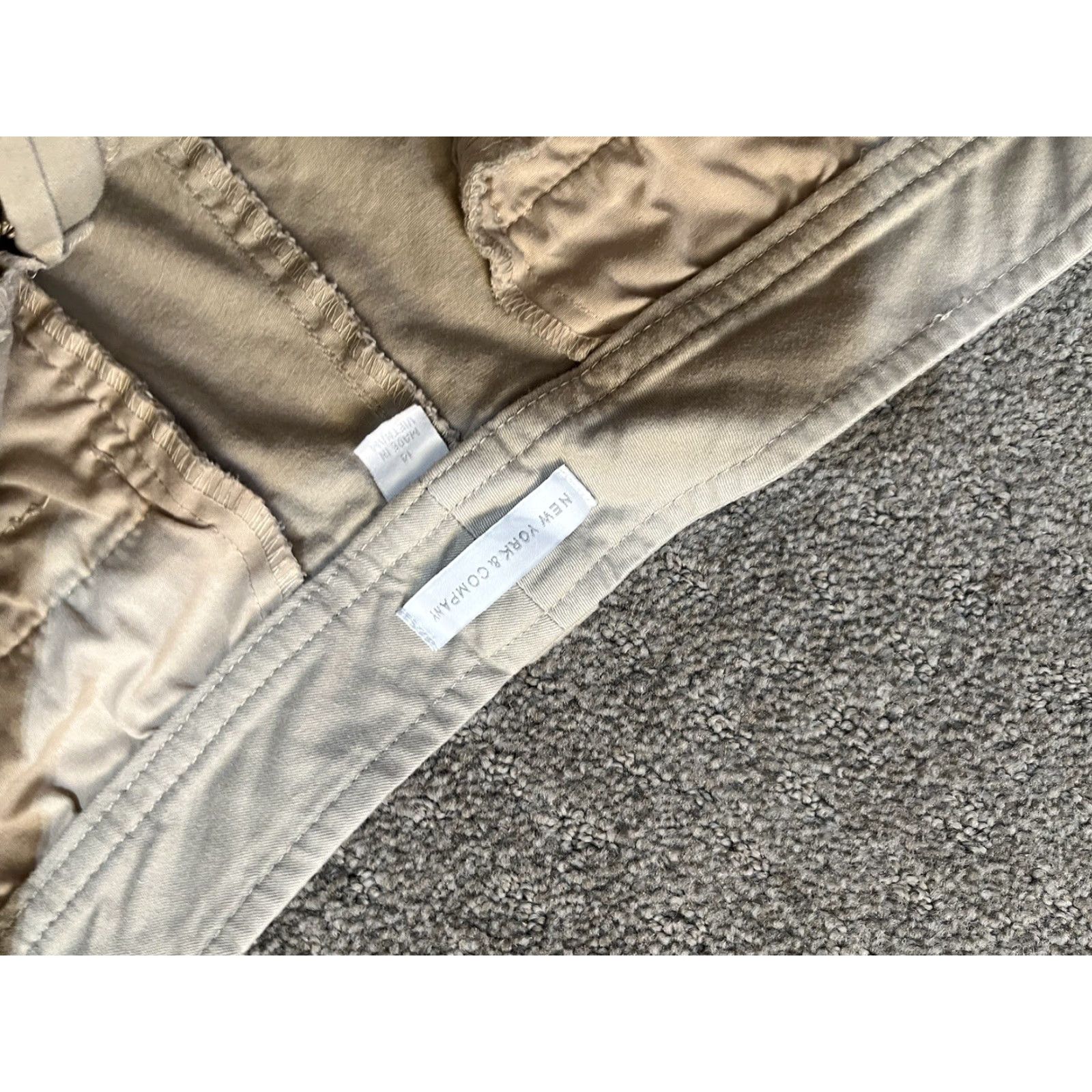 Sea New York New York & Company Womens Solid Shorts Size 14 Stretch Beige Casual Size 36" / US 14 / IT 50 - 3 Thumbnail