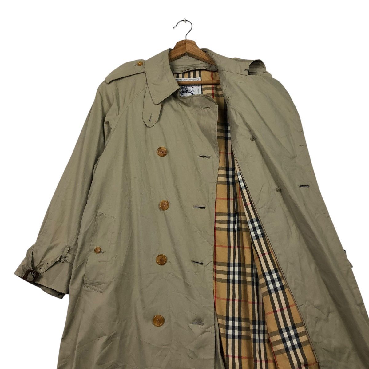 Burberry 🔥VINTAGE LONG JACKET TRENCH COAT BURBERRYS NOVA CHECK Size US M / EU 48-50 / 2 - 12 Thumbnail
