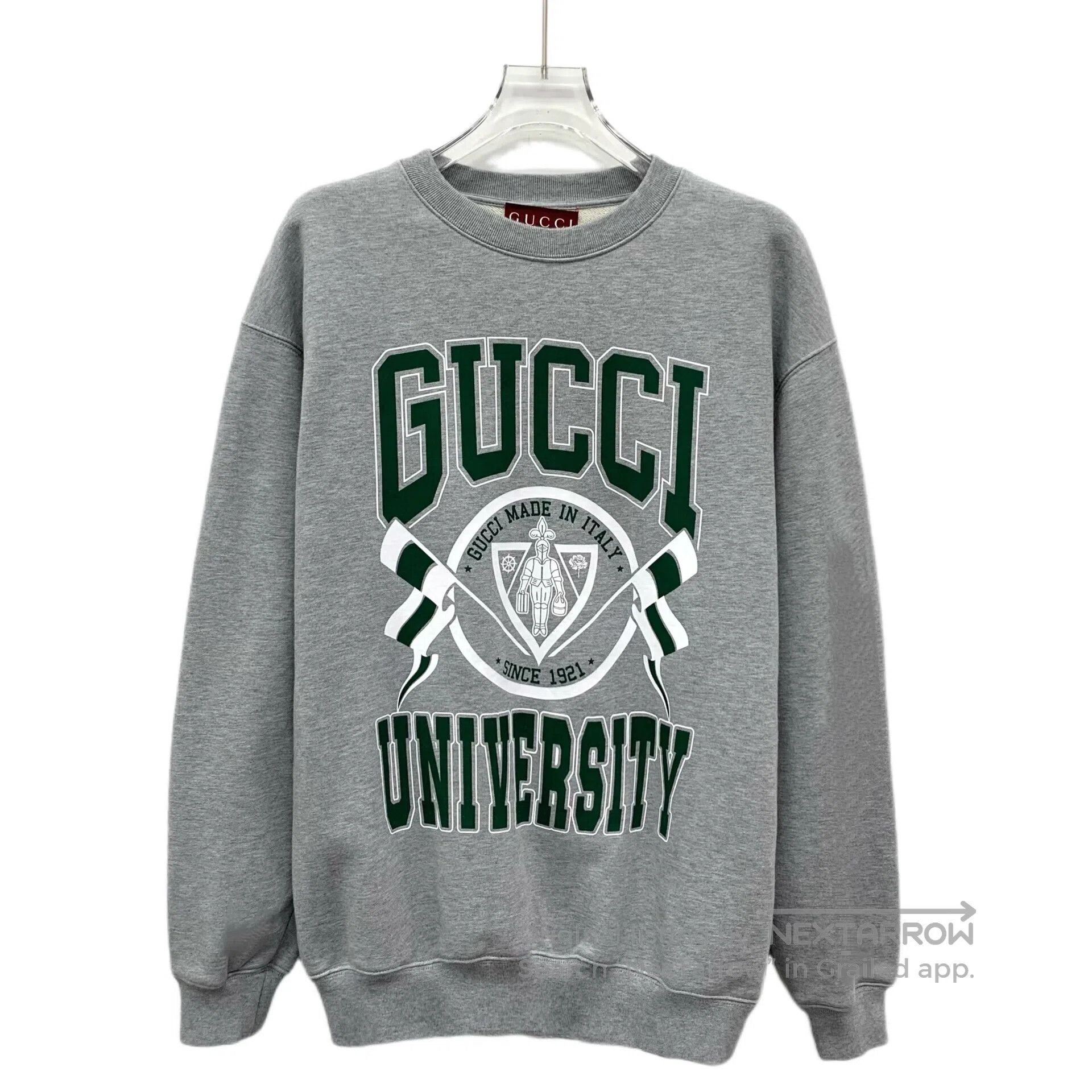 Gucci Guicci Grey Logo Letter Printed Cotton Round Neck Long Sle Size US XS / EU 42 / 0 - 1 Thumbnail