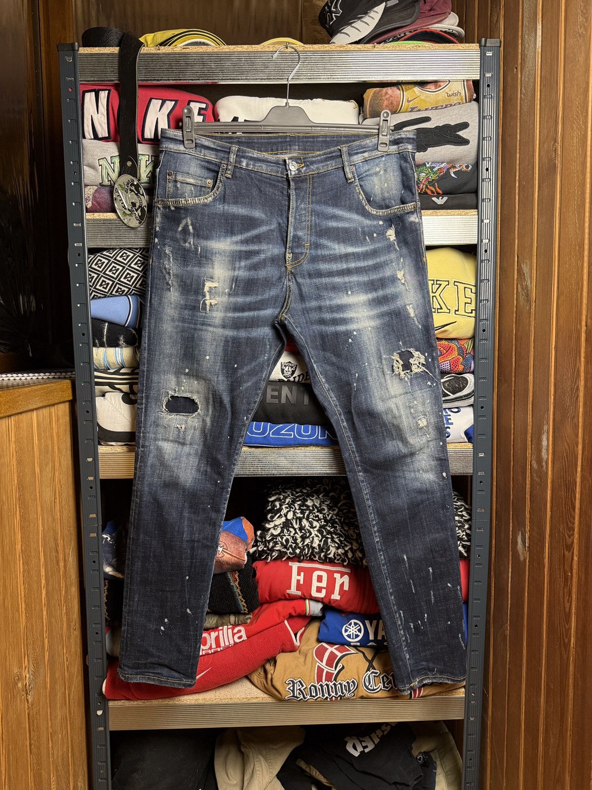 Dsquared2 Vintage Dsquared2 Distressed Raw Denim Pants Y2K Japan Style Size US 36 / EU 52 - 1 Thumbnail