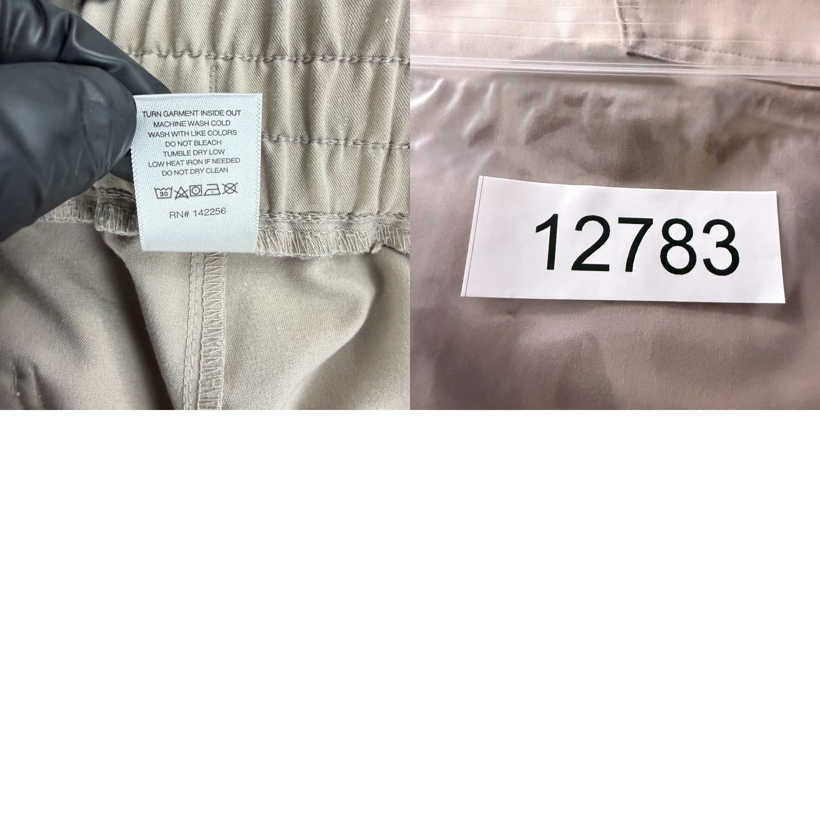Vintage Figs Zamora Jogger Scrub Pant Womens XL Beige Pull On Pockets Drawstring Size 40" / US 18 - 9 Thumbnail