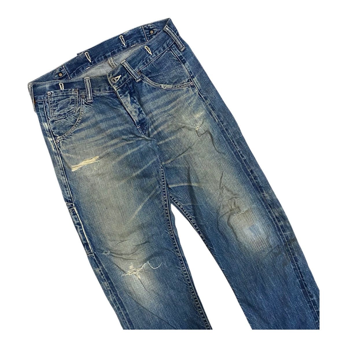 Japanese Brand ✨Vintage Johnbull distressed selvedge jeans made in Japan Size US 33 - 3 Thumbnail