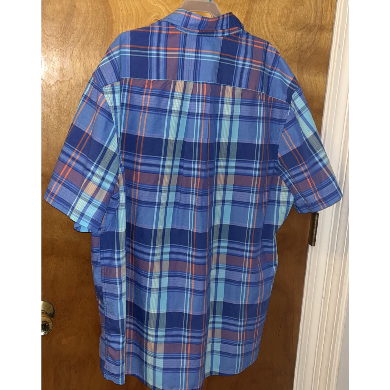 Vintage VINTAGE US Polo Assn. Shirt Men’s Short Sleeve Button-Down Casual Blue Plaid Large Tall Size US L / EU 52-54 / 3 - 5 Thumbnail