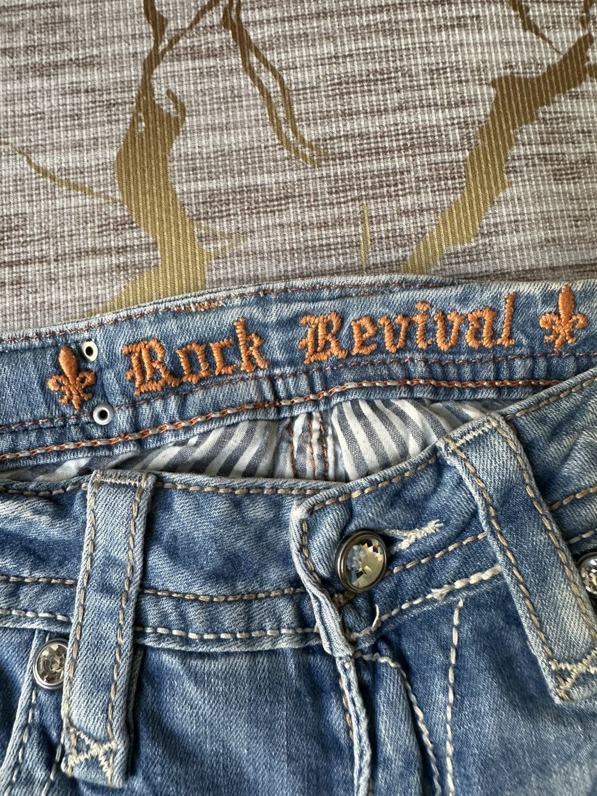 Rock Revival FLARE Rock Revival Distressed Jeans Size 28" / US 6 / IT 42 - 13 Thumbnail