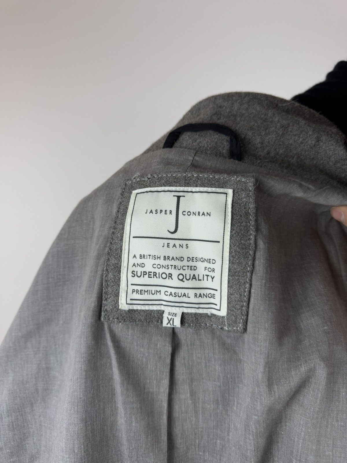 Jasper Conran JASPER CONRAN Wool Coat Double-breasted Tweed Overcoat Size US XL / EU 56 / 4 - 8 Thumbnail