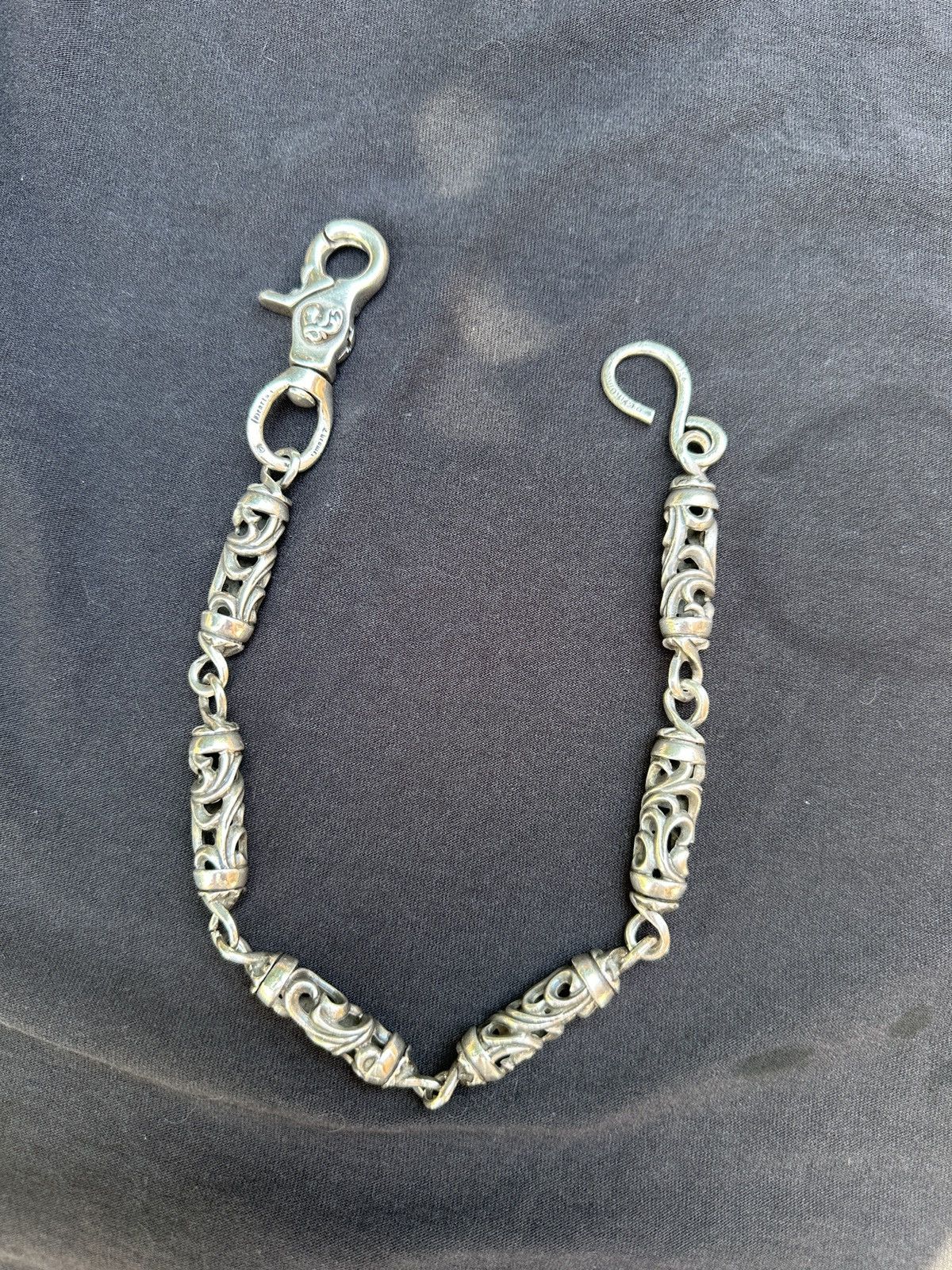 Chaîne Roulante Chrome Hearts En Métal Argenté - 14 1/2 Pouces - Style Rock élégant