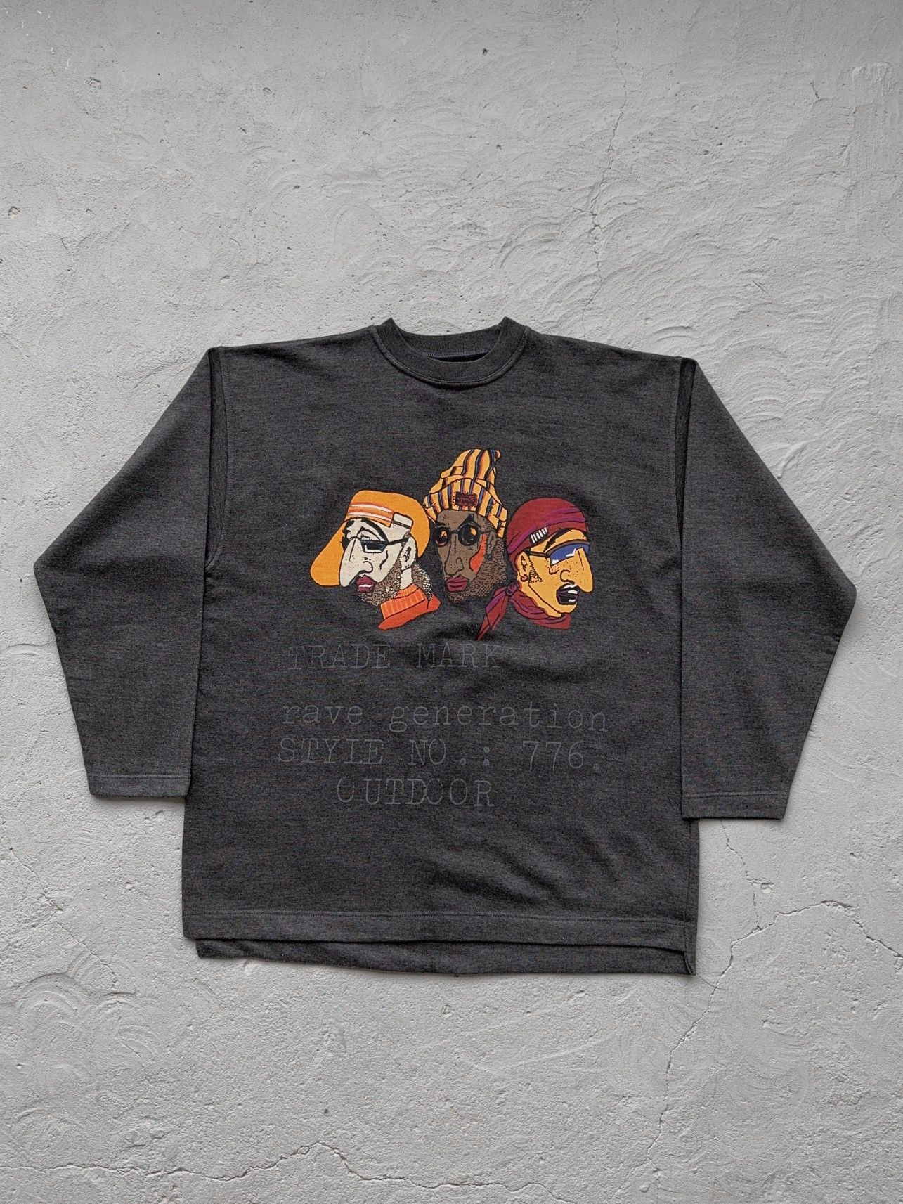 Rap Tees × Vintage Rap Afroamerican Vintage Oversize Sweatshirt Size US XL / EU 56 / 4 - 2 Thumbnail