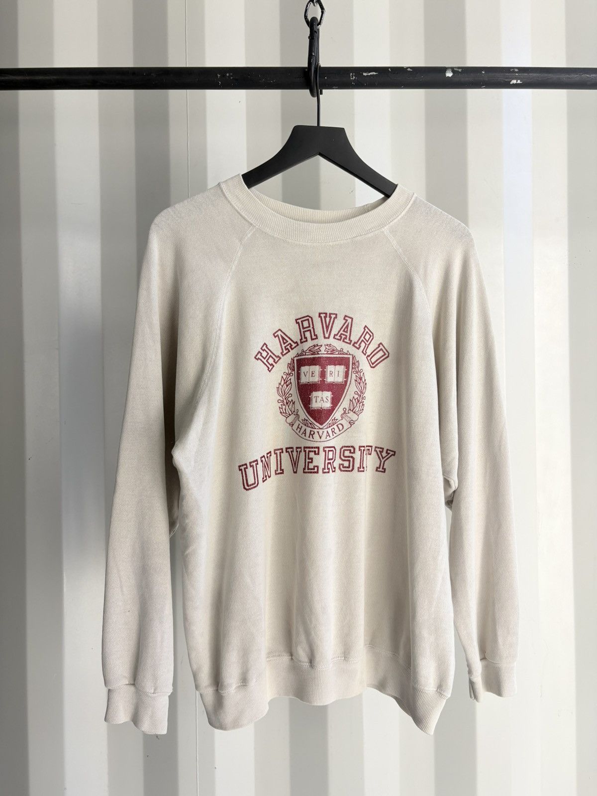 Vintage Vintage 80s Harvard Sweatshirt Faded Distressed Grunge Size US L / EU 52-54 / 3 - 2 Thumbnail