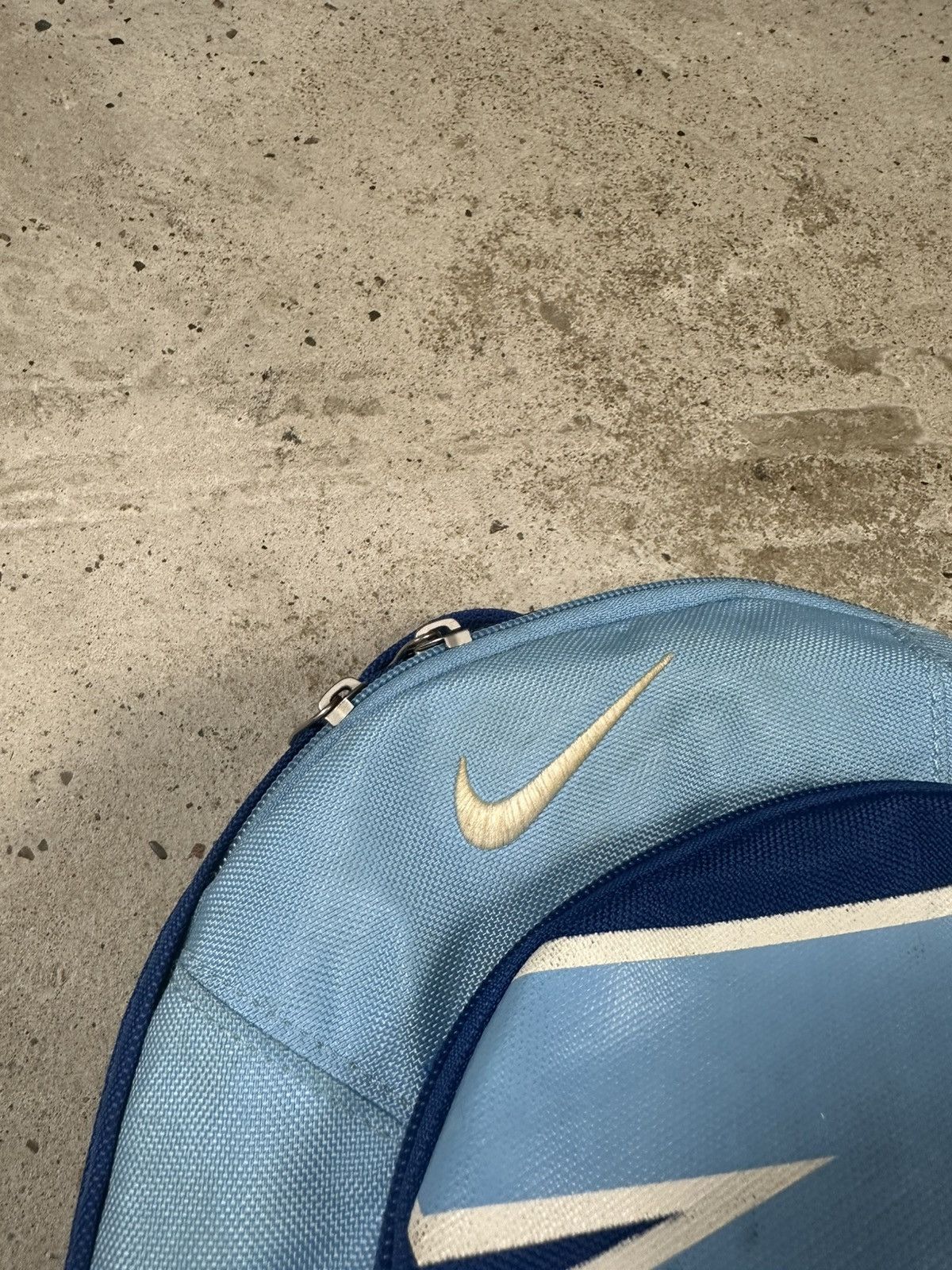 Nike Vintage Y2K Nike Blue Backpack Bag Swoosh Spell Out Size ONE SIZE - 8 Thumbnail