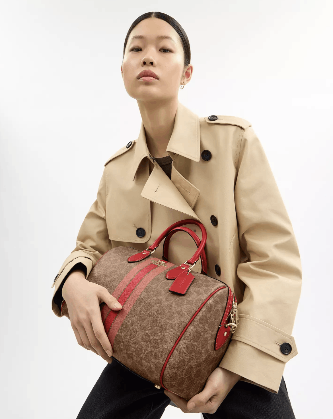 Coach Rowan Large Satchel Bag In Signature Canvas CAL83 Size ONE SIZE - 4 Thumbnail