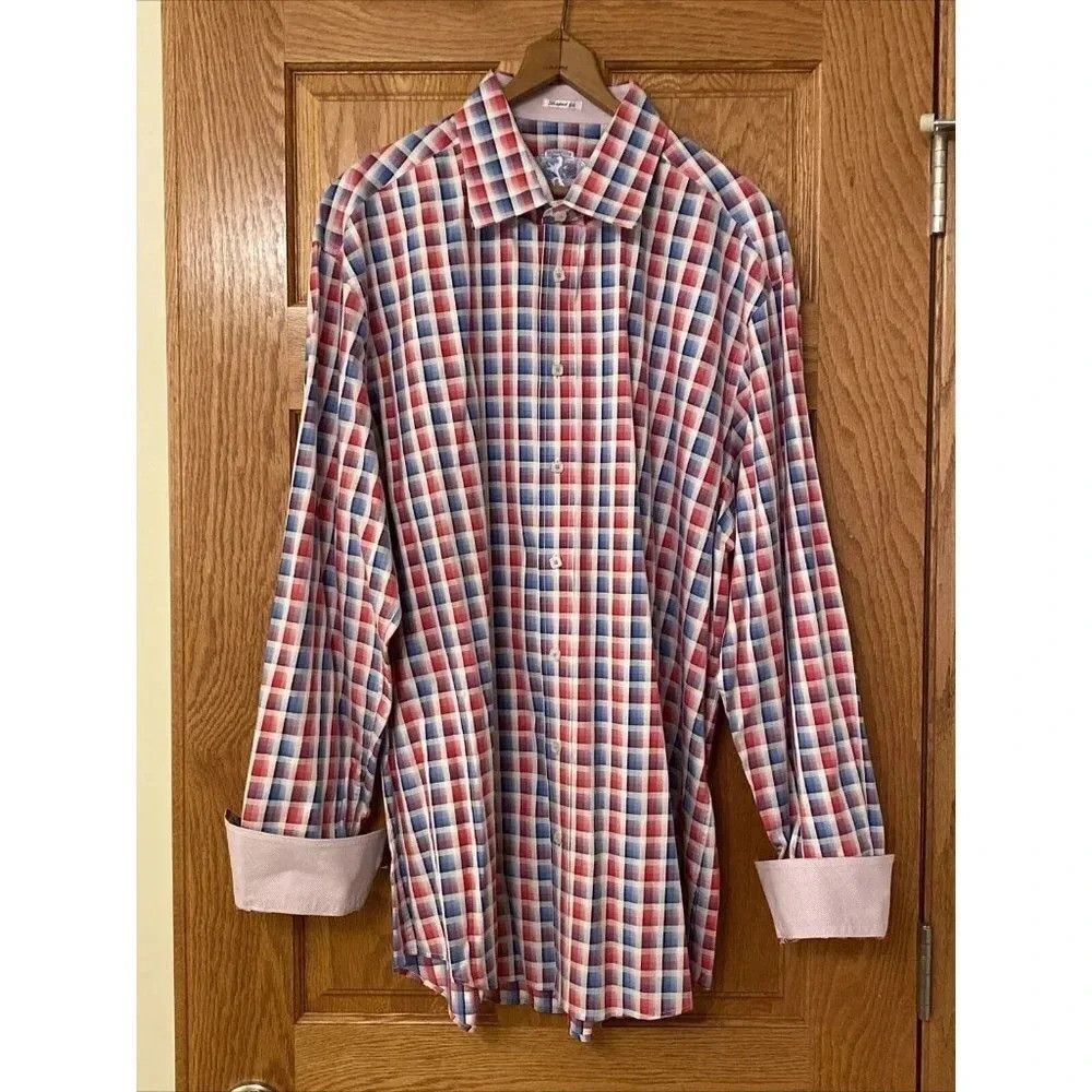 BUGATCHI Bugatchi Mens 2XL Casual Shape Fit Shirt Casual Button Fron Size US XXL / EU 58 / 5 - 4 Thumbnail