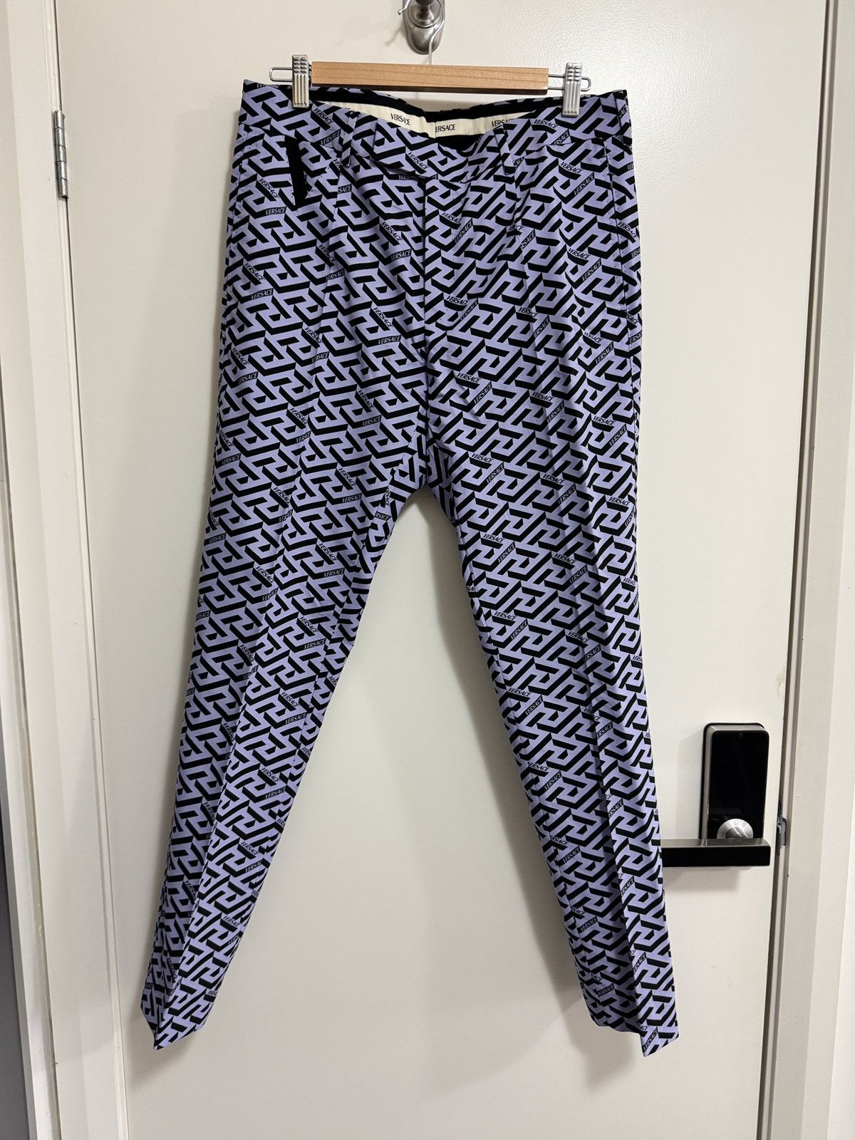 Versace Monogram Greca Jacquard Wool Suit – Blazer 50 + Pants 48 Size 40R - 16 Thumbnail