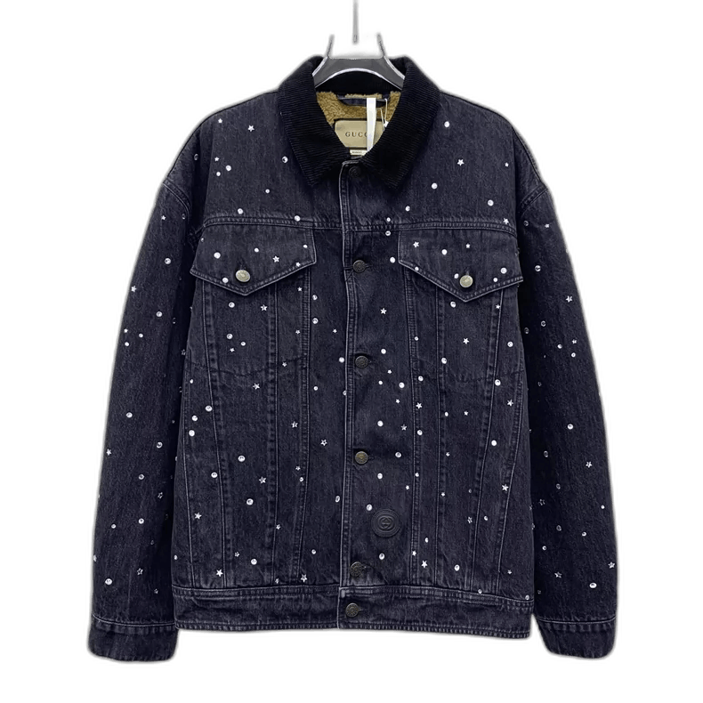 Gucci Gucci Deep Blue Denim Jacket with Studs Size M / US 6-8 / IT 42-44 - 1 Thumbnail