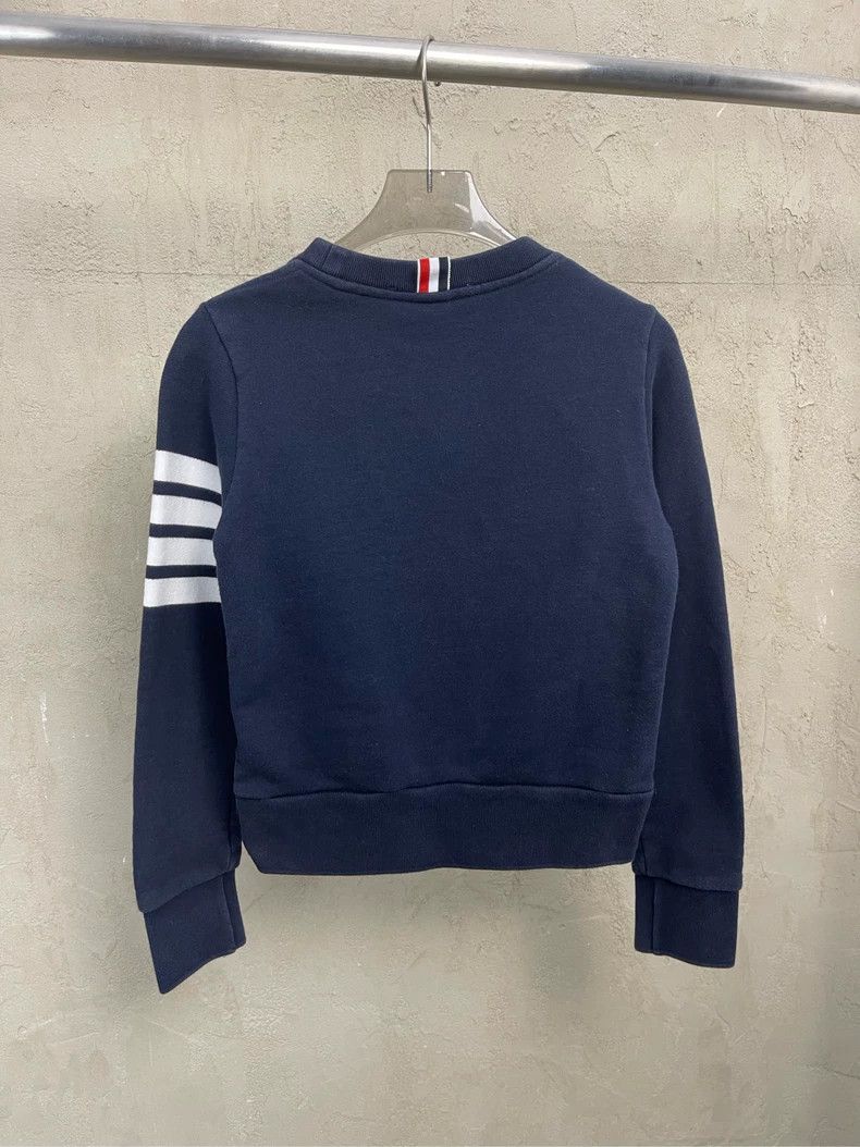 Thom Browne Thom browne Size 38 Dark blue four-striped round-neck sweat Size US XS / EU 42 / 0 - 2 Thumbnail