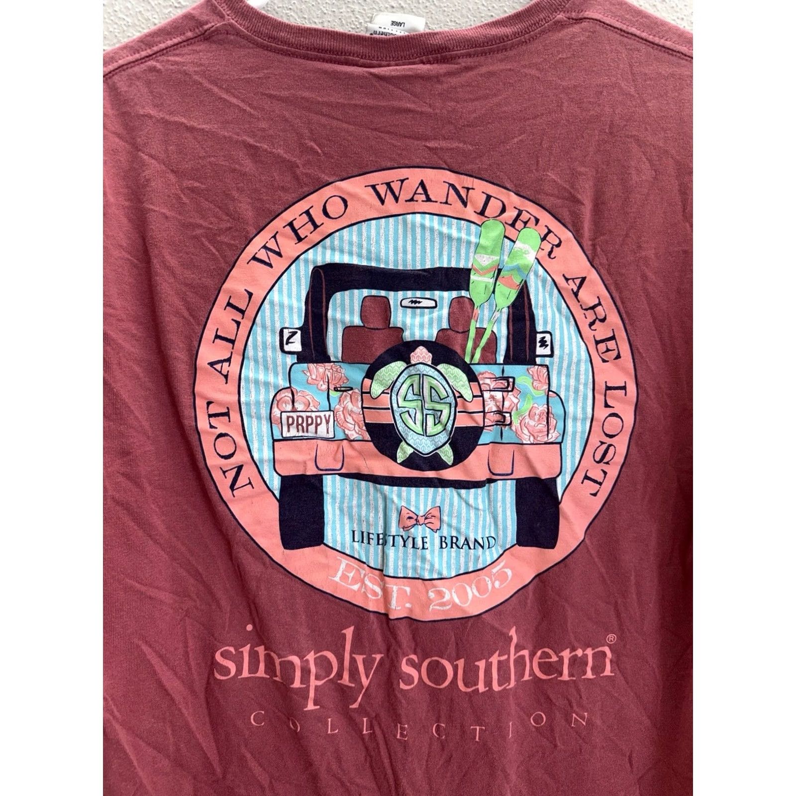 Jeep Simply Southern Womens Shirt Large Pink Jeep Graphic Short Sleeve Shirt Ladies Regular Cotton Tee AAA Size L / US 10 / IT 46 - 7 Thumbnail