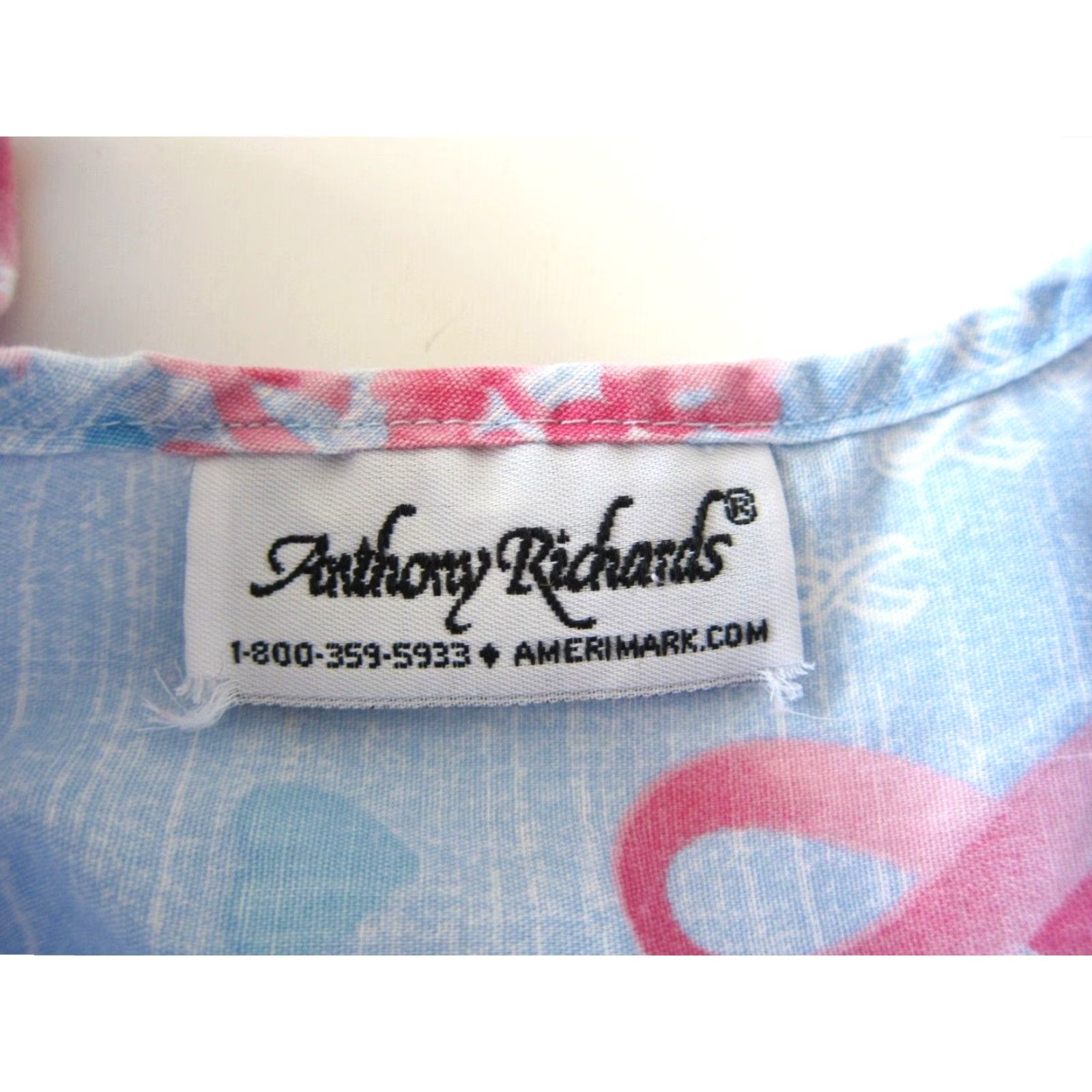 Vintage Anthony Richards Cotton Pink Blue Cancer Pink Ribbon Tank Dress Large Size L / US 10 / IT 46 - 4 Thumbnail