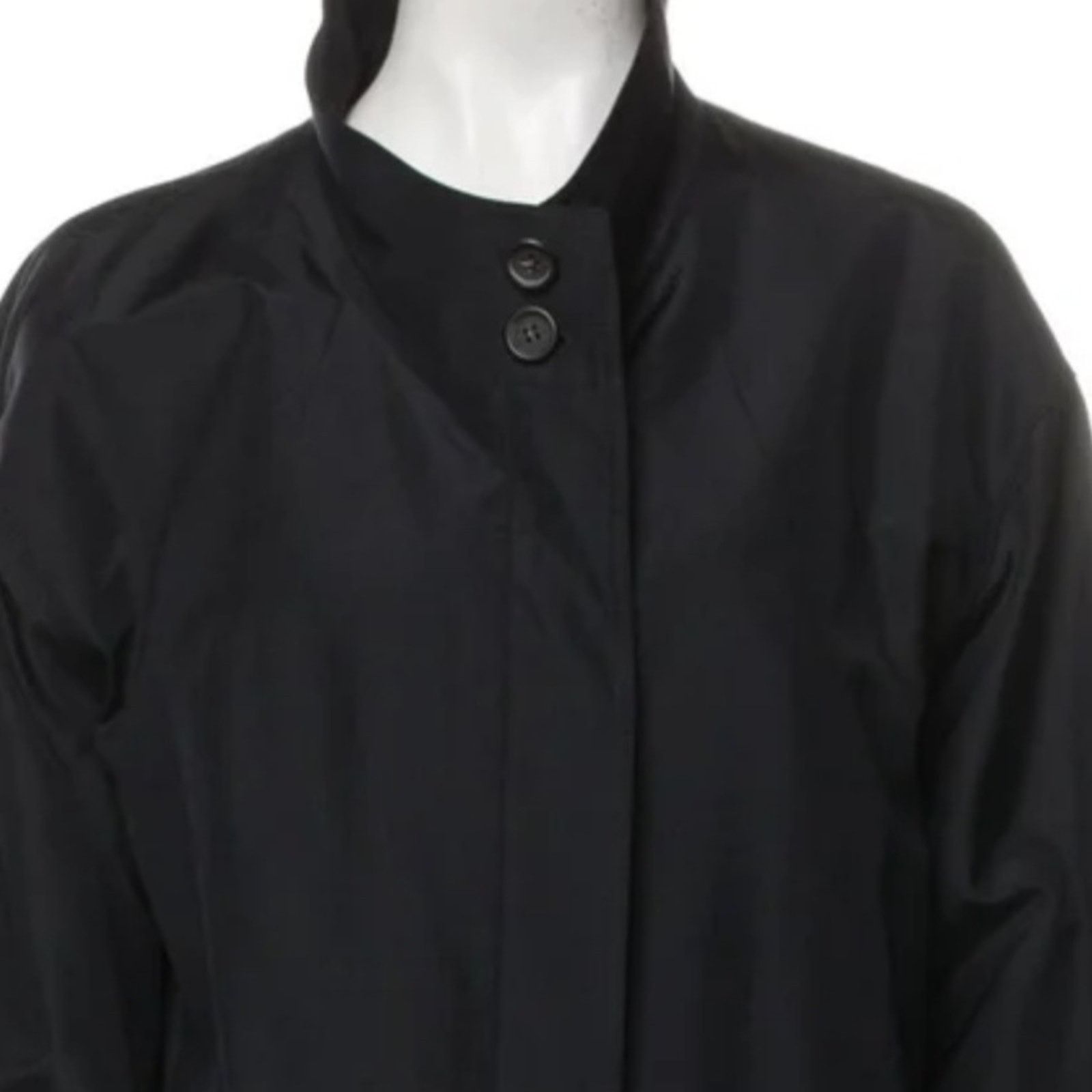 Akris AKRIS $5k O’Neill Silk Swing Coat Trench Black (No Liner) 2 Size XS / US 0-2 / IT 36-38 - 5 Thumbnail