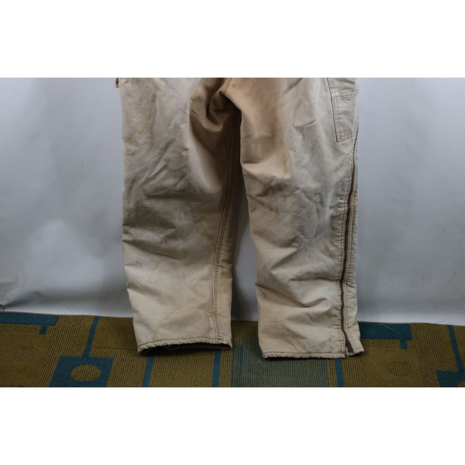 Carhartt Vintage 80s Carhartt Thrashed Quilted Canvas Coveralls Size US 40 / EU 56 - 24 Thumbnail