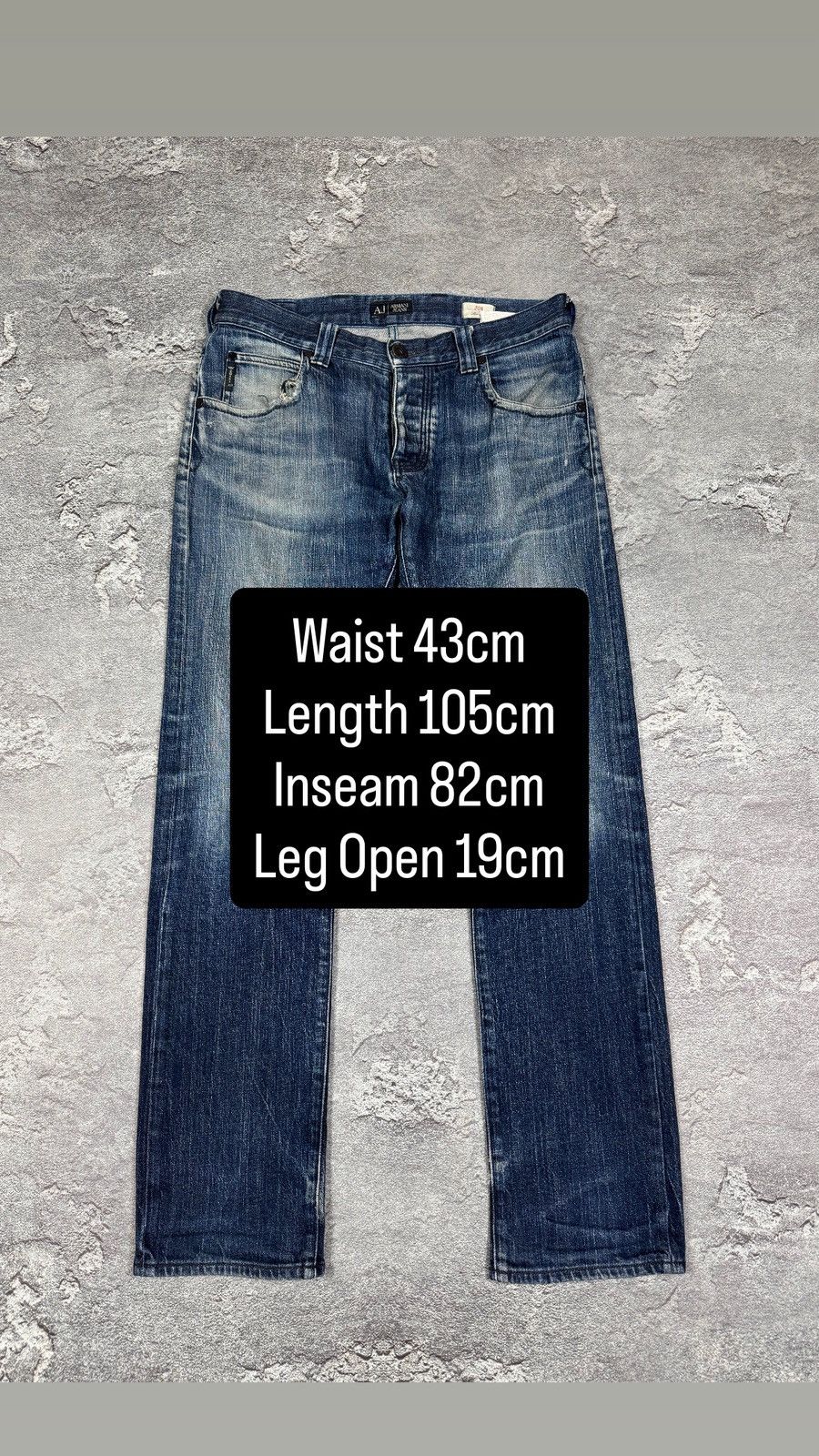 Armani Armani Jeans Straight Blue Denim Jeans Size 31 2000s Y2K Size US 31 - 2 Thumbnail