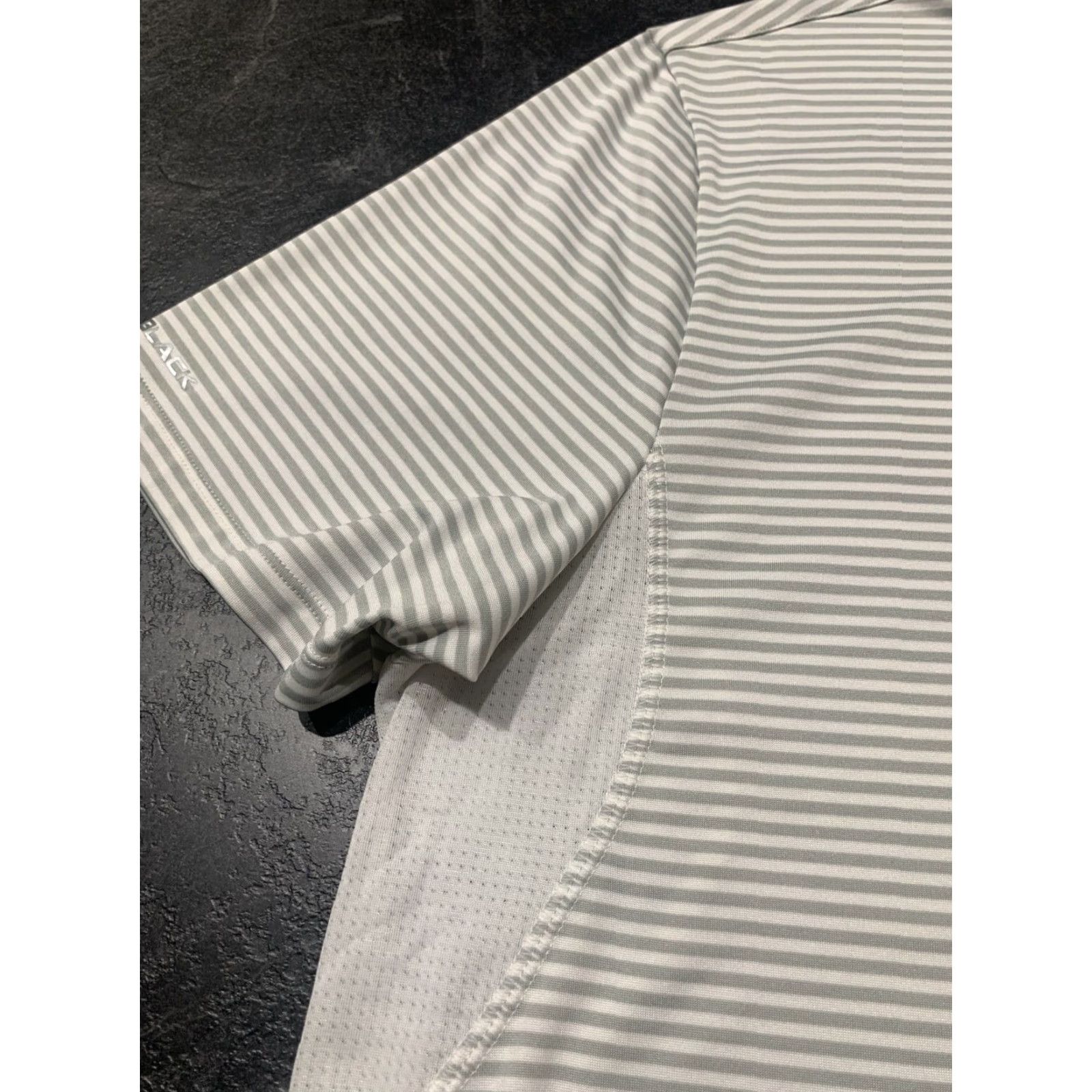 Under Armour Under Armour Coldblack Polo Shirt Mens 2XL Gray White Striped Activewear Size US XXL / EU 58 / 5 - 7 Thumbnail