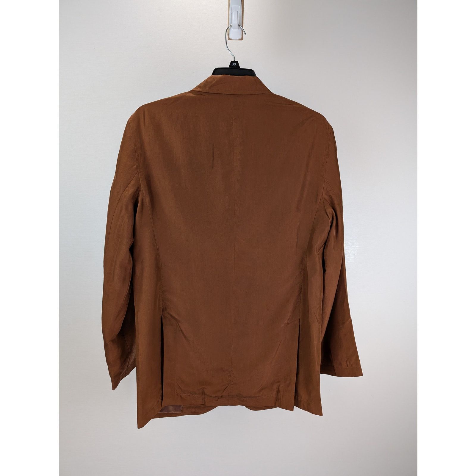 Gant o1rshd1 CC20 Relaxed Silk Suit Blazer Jacket in Cognac Brown Size US S / EU 44-46 / 1 - 10 Thumbnail