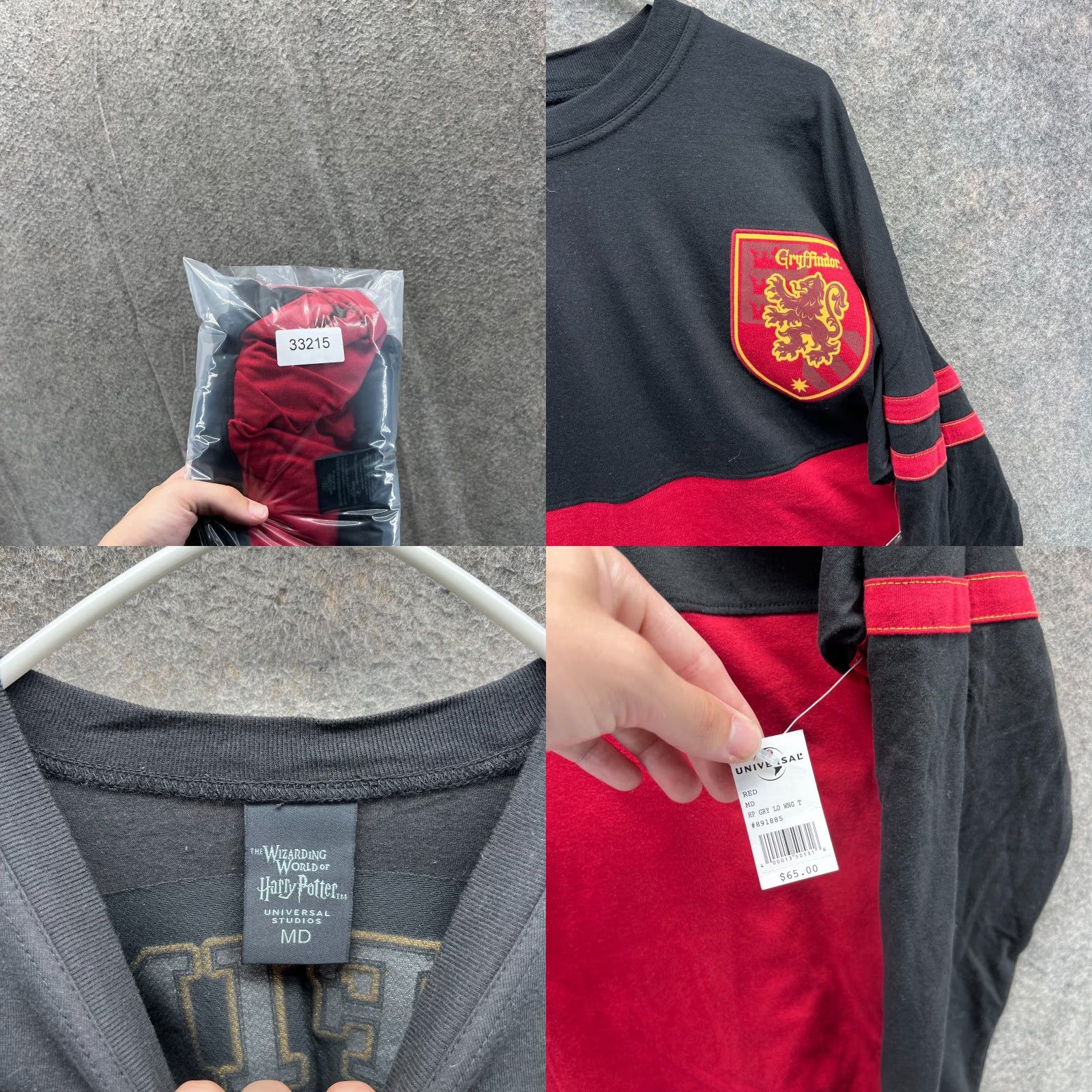 Vintage Gryffindor Shirt Mens Medium Red Black Harry Potter Hogwarts Universal Studios Size US M / EU 48-50 / 2 - 8 Thumbnail