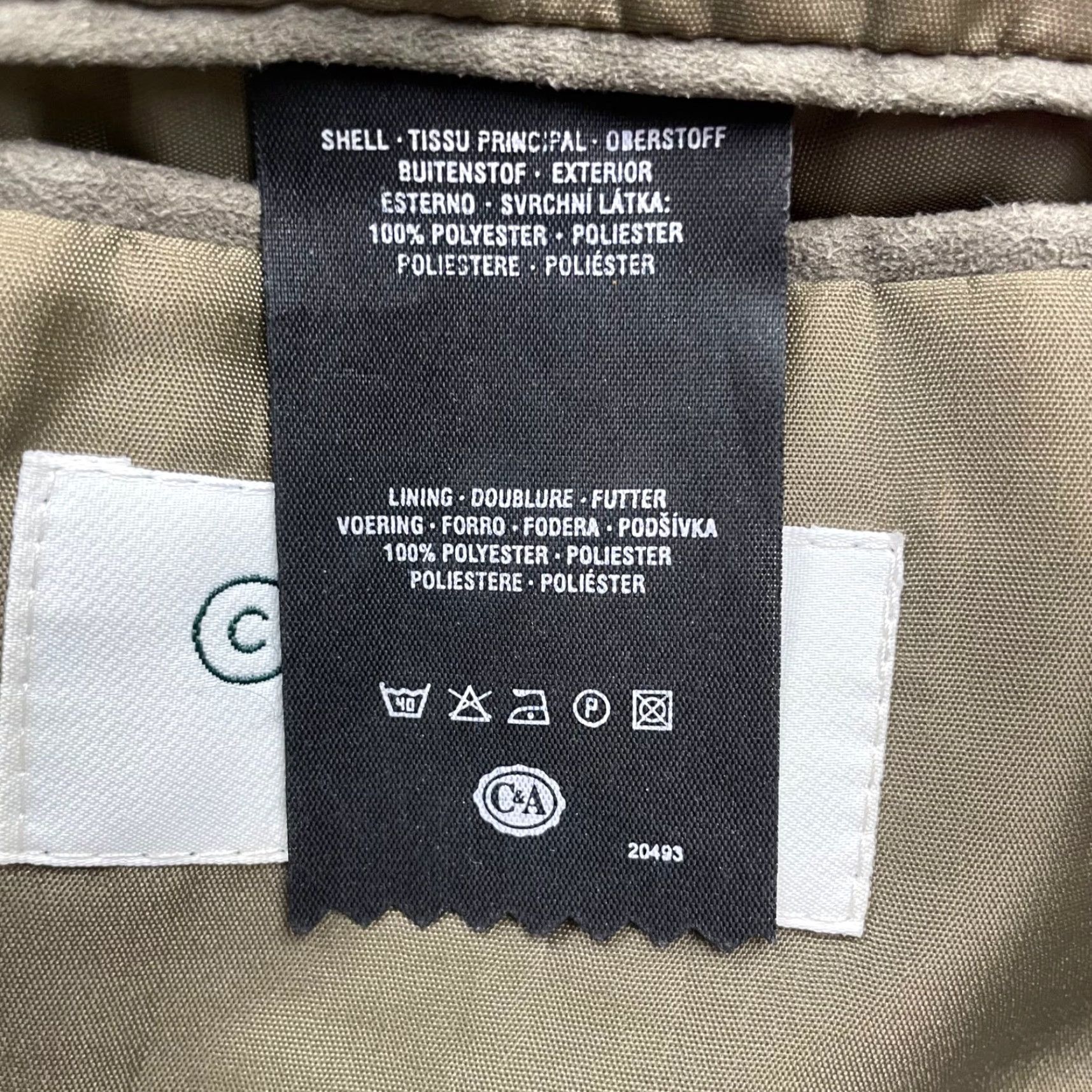Vintage Canda Men’s Faux Suede Blazer Jacket Beige 48R Two-Button Notch Lapel Mens Regular Jacket Blazer Vintage No Size 48R - 6 Thumbnail