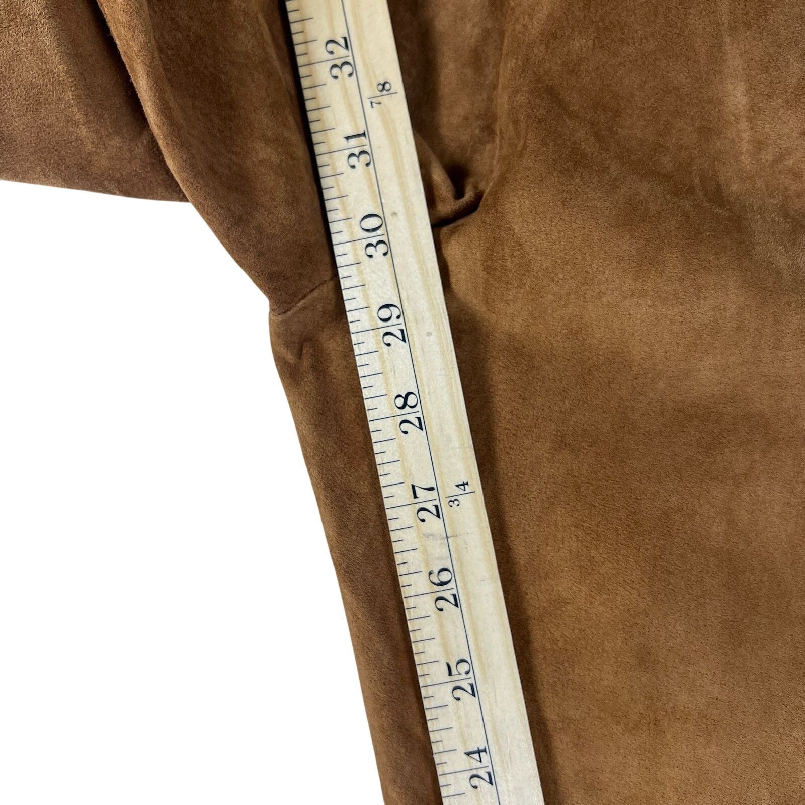Perry Ellis Vintage Suede High-Waist Pants 6 | Perry Ellis Portfolio Size 28" / US 6 / IT 42 - 12 Thumbnail