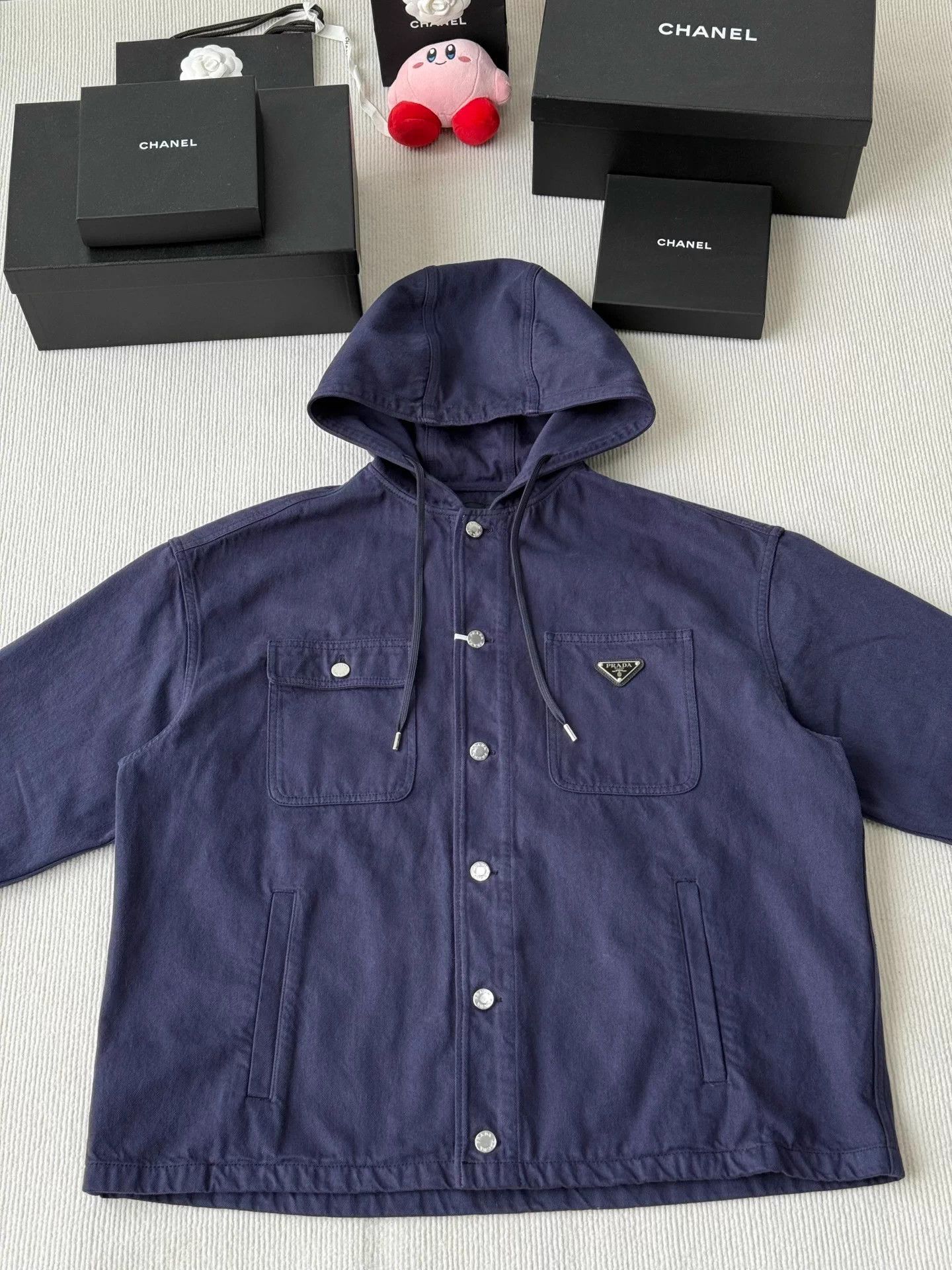 Prada Prada 25ss Navy Blue Workwear Hooded Jacket M Size US M / EU 48-50 / 2 - 1 Thumbnail