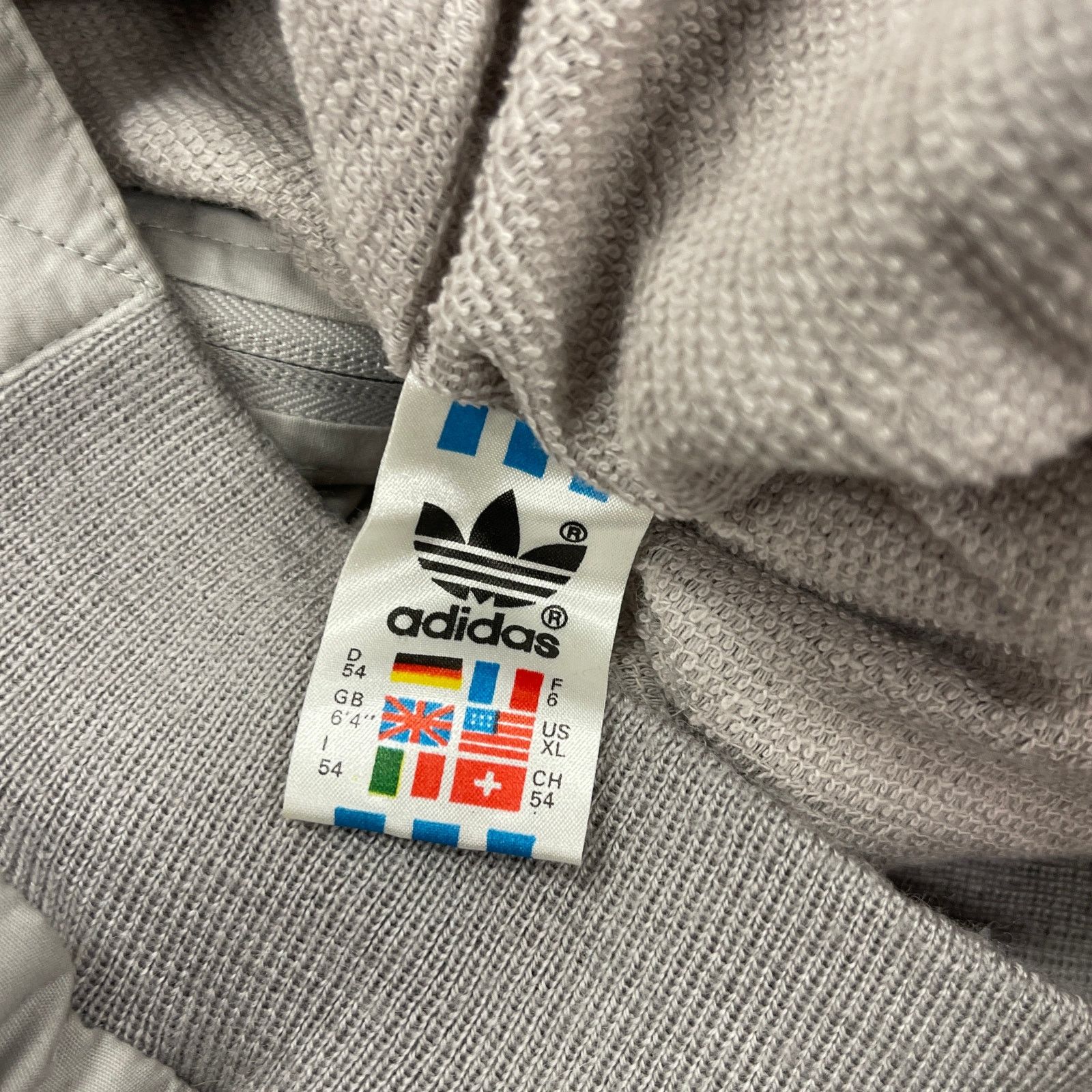 Adidas vintage 1980s Adidas full zip track jacket gray red size 54 Size US XXL / EU 58 / 5 - 5 Thumbnail