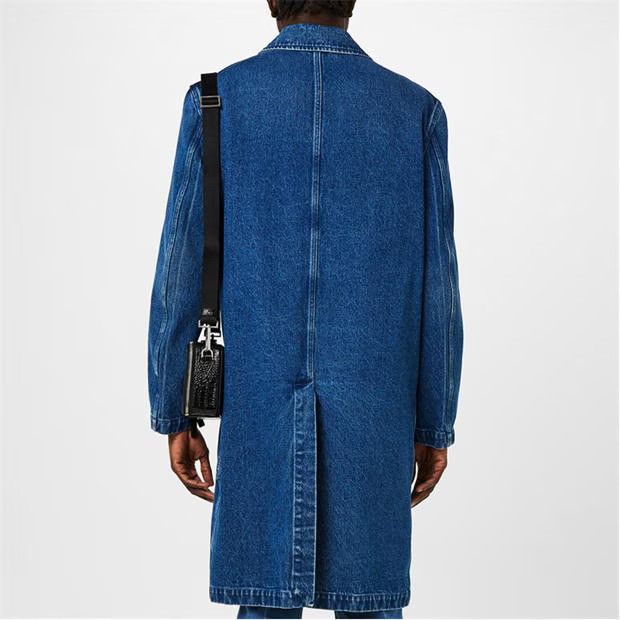 Versace o1g2r1mq0824 Denim Midi Coats in Medium Blue Size US S / EU 44-46 / 1 - 5 Thumbnail
