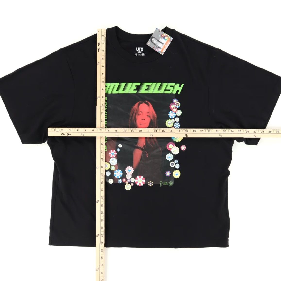 Uniqlo Uniqlo Billie Eilish Dolman Sleeve Takashi Murakami T-Shirt Black Women's XL Size XL / US 12-14 / IT 48-50 - 3 Thumbnail