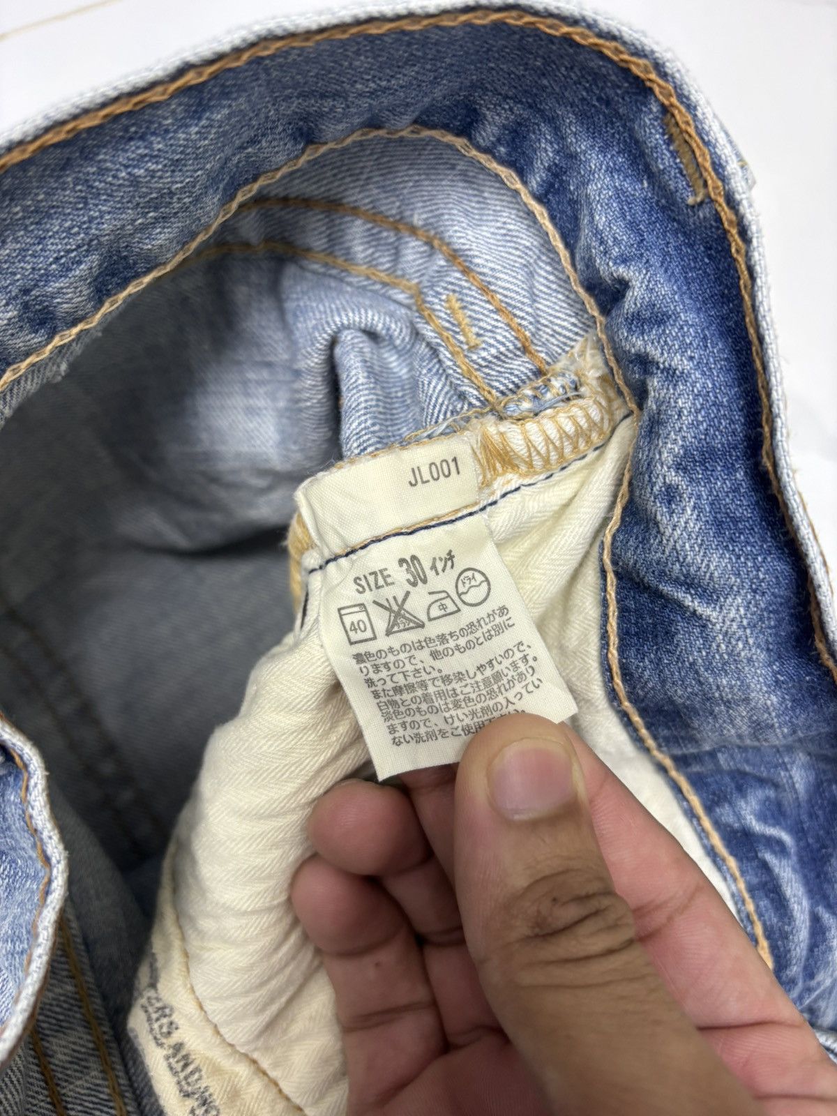 Kapital Vintage Levis Patchwork Faded Distressed Denim Jean Size US 30 / EU 46 - 11 Thumbnail