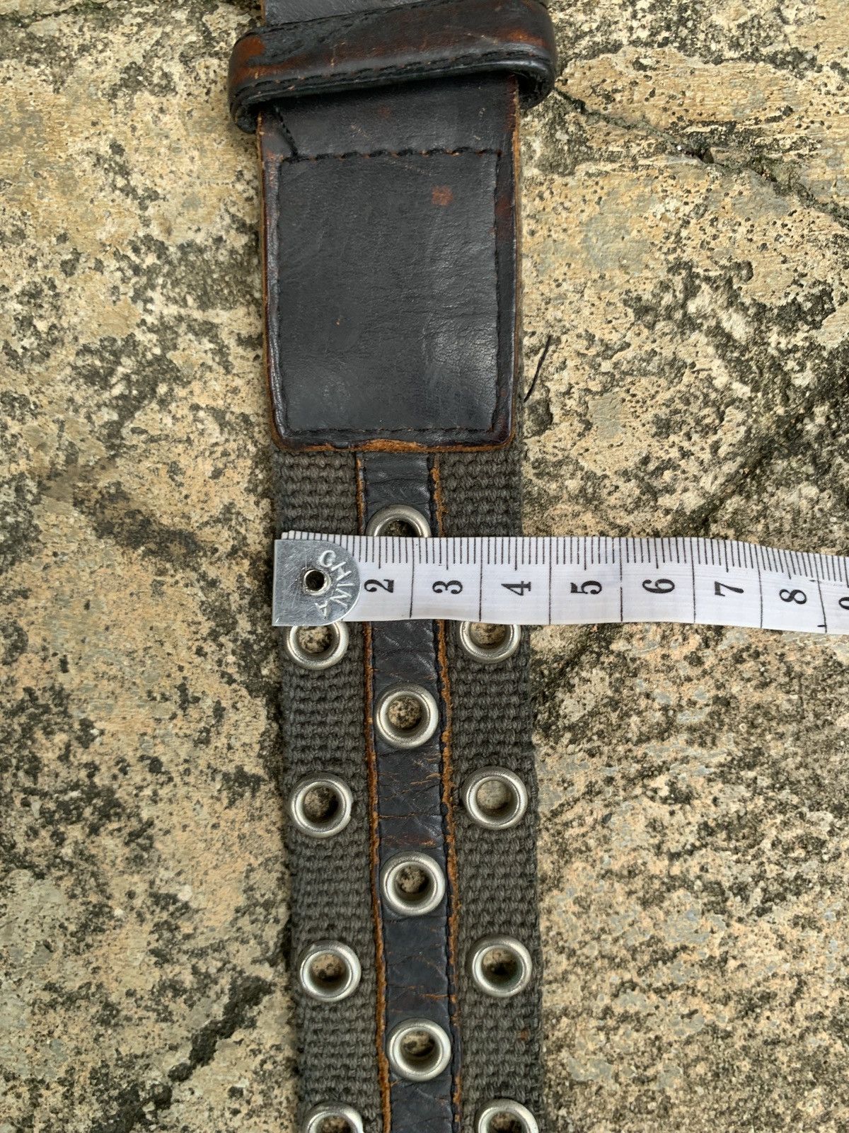 Armani Exchange × Seditionaries Armani Exchange Italy Genuine Leather Eyelete Spike Belt Size ONE SIZE - 8 Thumbnail
