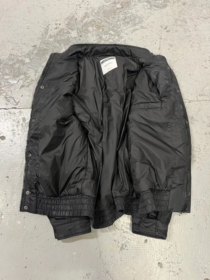 Moschino 2010s Moschino Black Nylon Ribbed Cuff Bomber Jacket Size US M / EU 48-50 / 2 - 8 Thumbnail