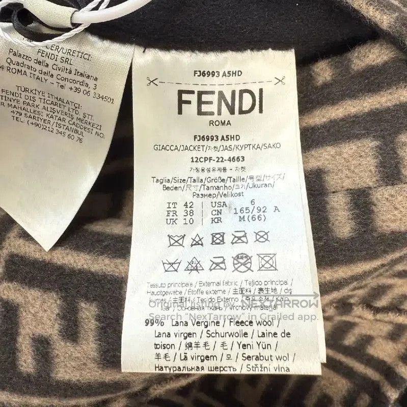 Fendi Fendi Women's Black Wool Jacket with Hood . Size L / US 10 / IT 46 - 3 Thumbnail