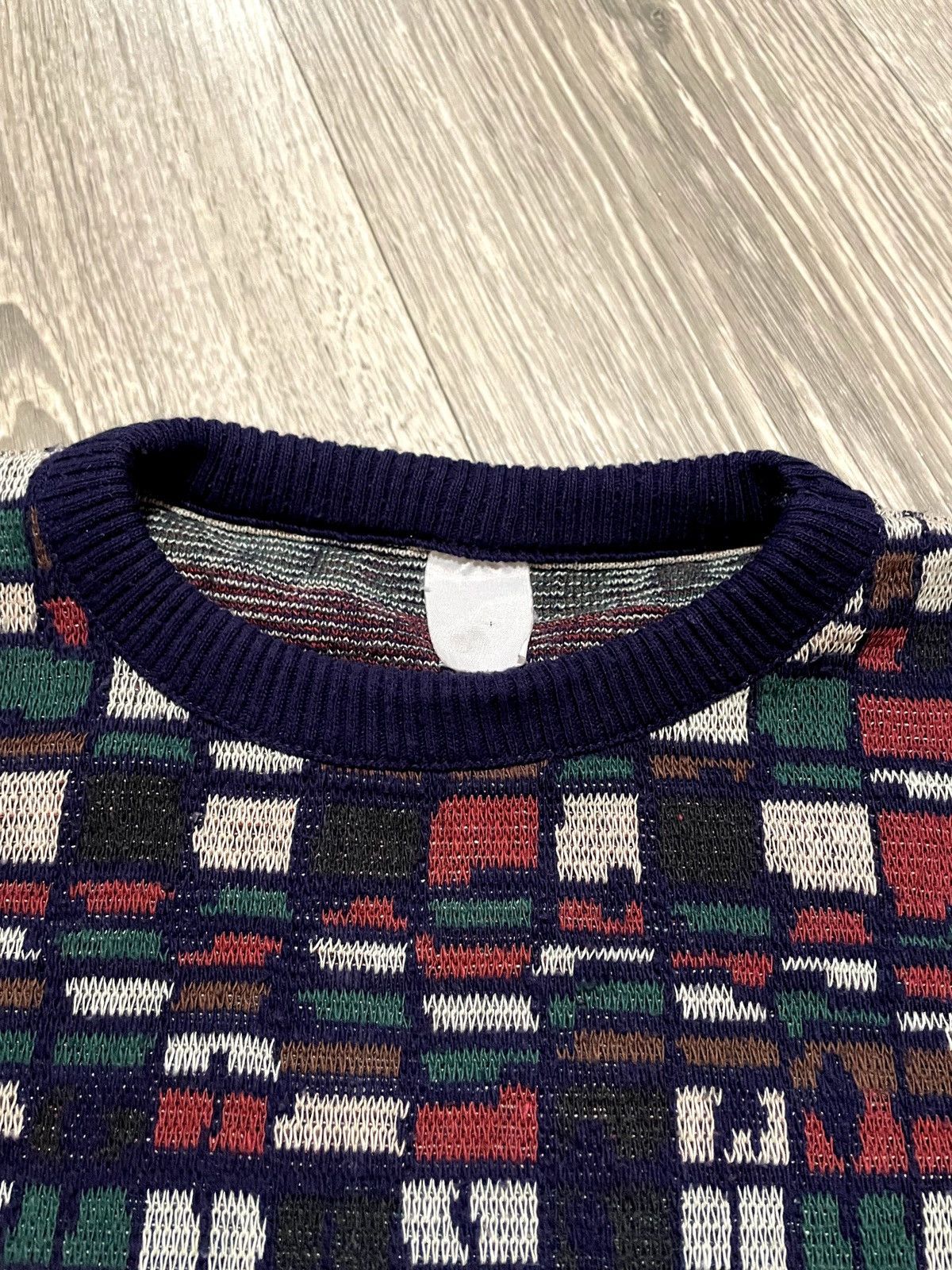 Vintage Vintage 90s Geometric Knit Sweater Grandpacore Grunge Style Size US M / EU 48-50 / 2 - 4 Thumbnail