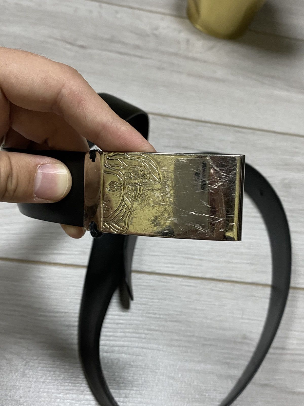 Versace Versace medusa logo leather belt Size ONE SIZE - 1 Thumbnail