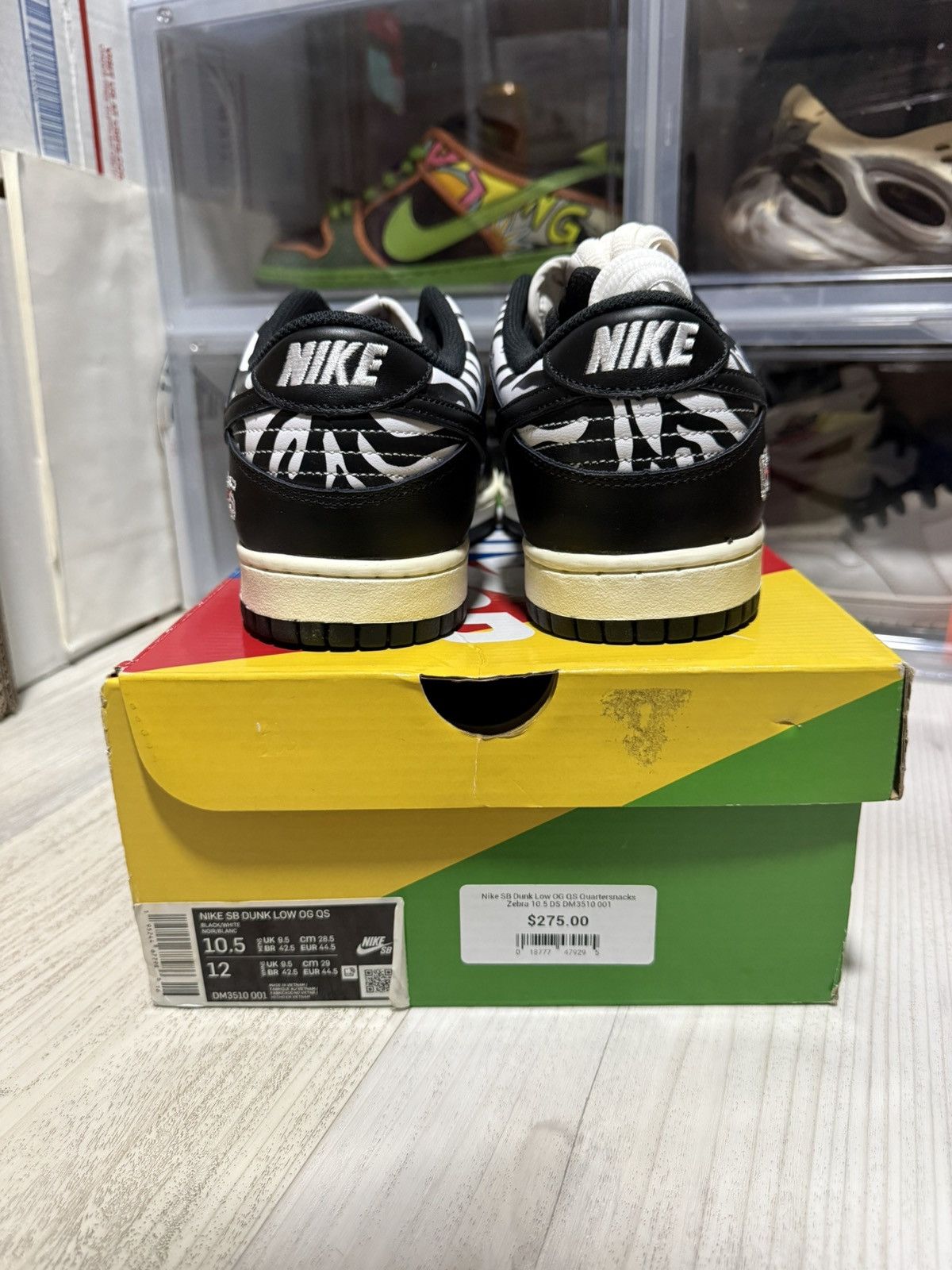 Nike SB Nike SB Dunk Low OG QS Quartersnacks Zebra Size US 10.5 / EU 43-44 - 5 Thumbnail