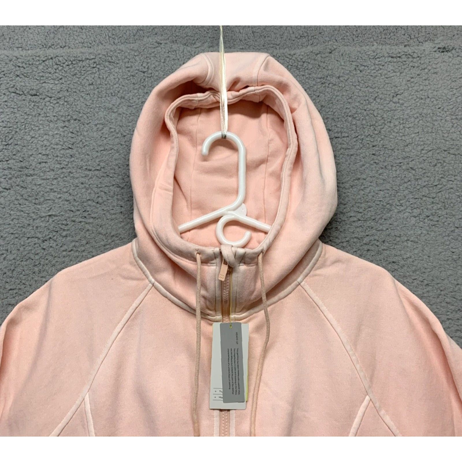 Vintage New All In Motion Women's XL Fleece Jacket Hooded Full Zip 2-Pockets Peachy Pink Size XL / US 12-14 / IT 48-50 - 5 Thumbnail