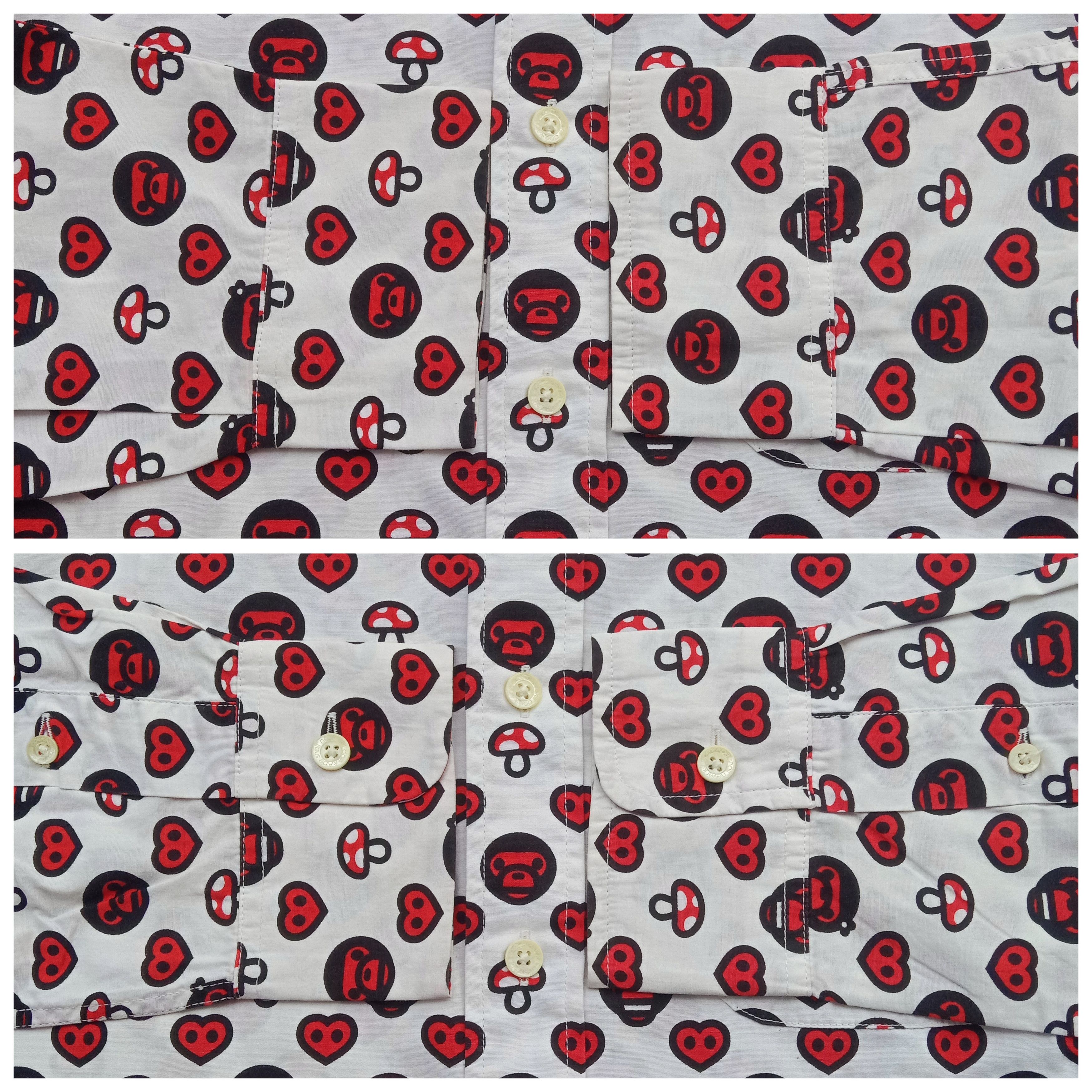 Bape Baby Milo Monogram Button Up Shirt (2007) Size US S / EU 44-46 / 1 - 8 Thumbnail