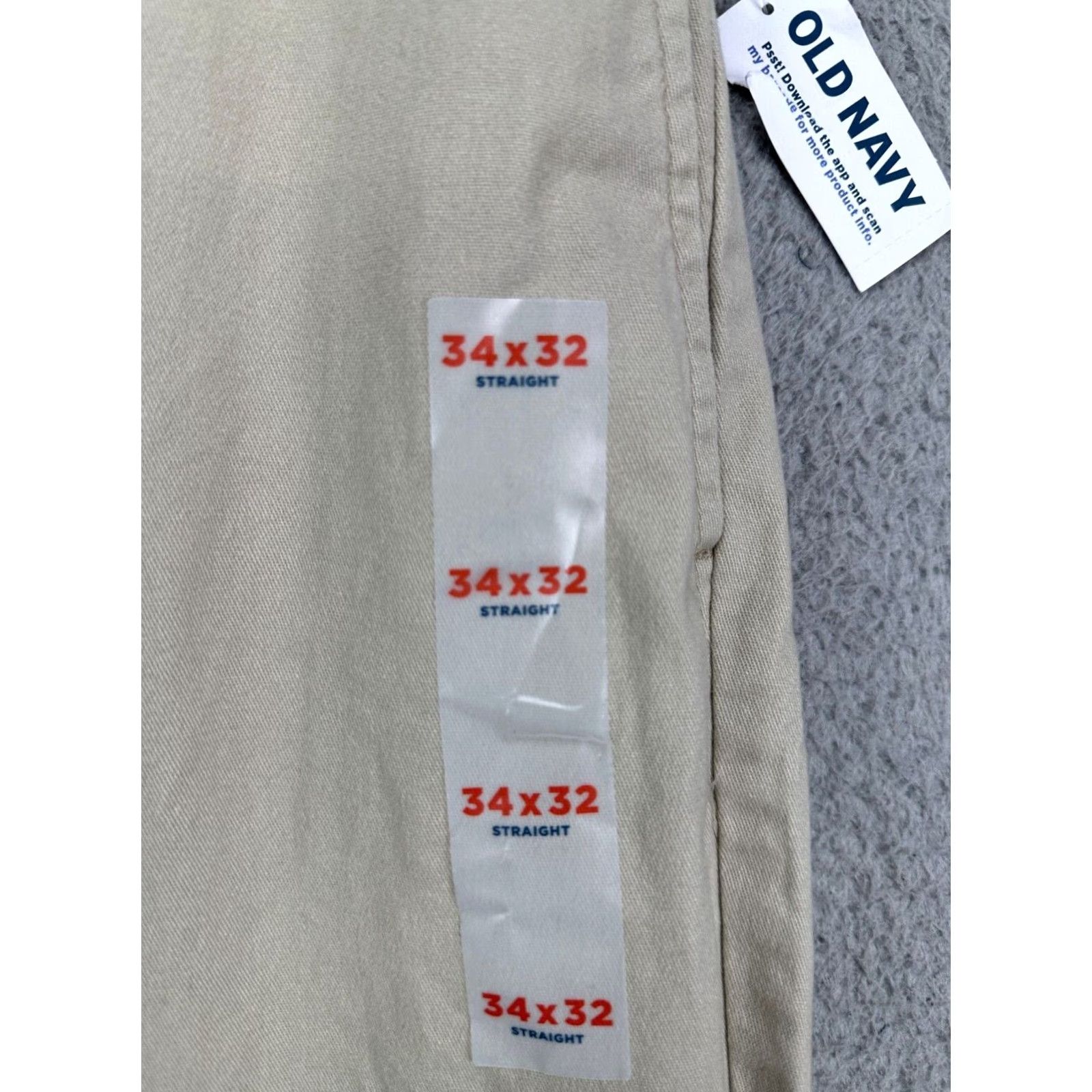 Old Navy Old Navy Khaki Pants Men 34X32 White Straight Flat Front Flex Stretch Pocket NEW Size US 34 / EU 50 - 7 Thumbnail