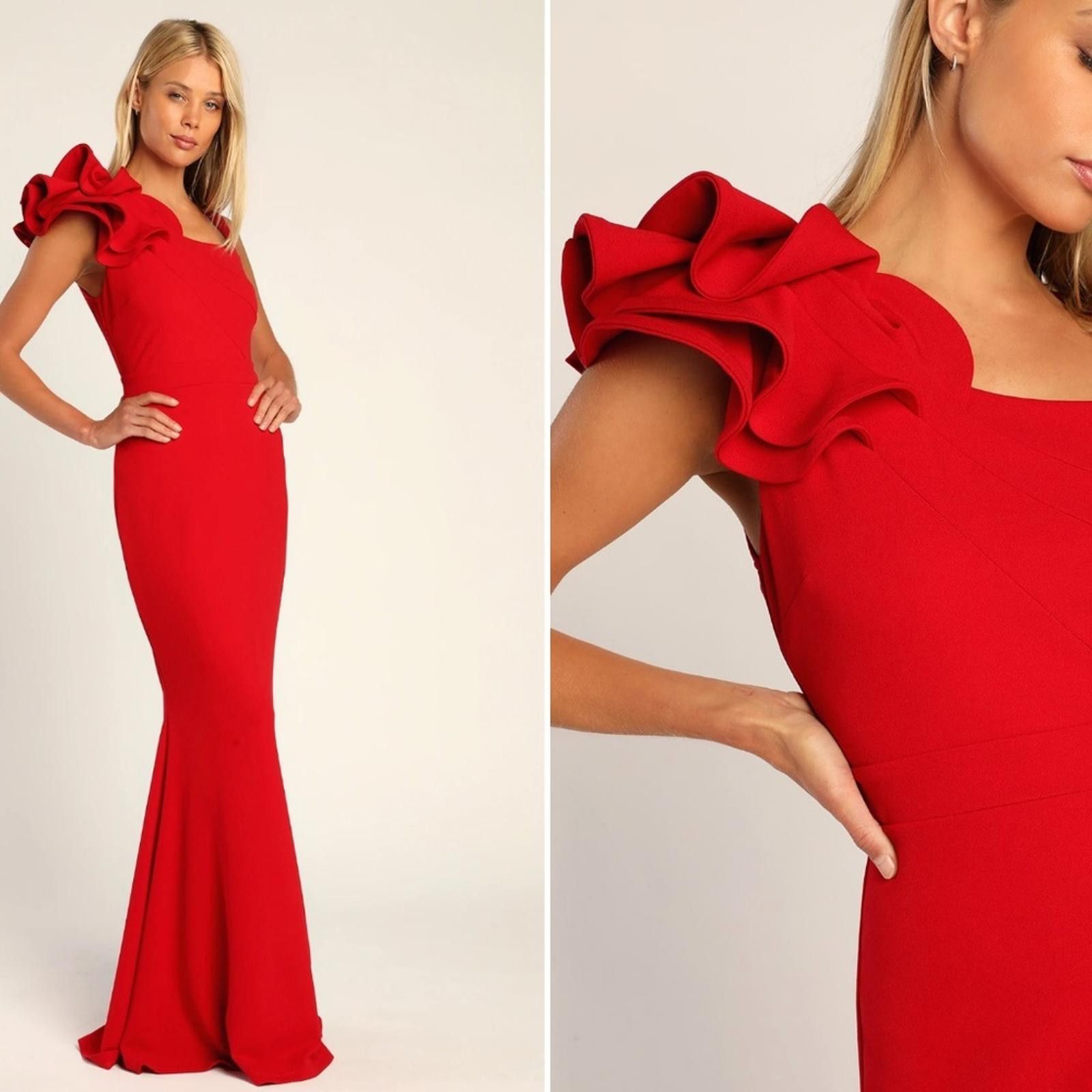 Lulus LULU's Sexy Prom Wedding Classic Minimalistic Chic Maxi Size L / US 10 / IT 46 - 4 Thumbnail