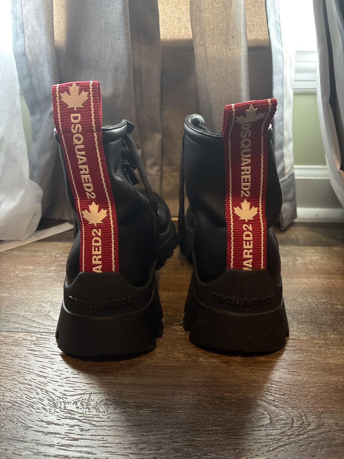 Dsquared2 Dsquared2 Black Tank Tape Boots Size US 10 / EU 43 - 7 Thumbnail