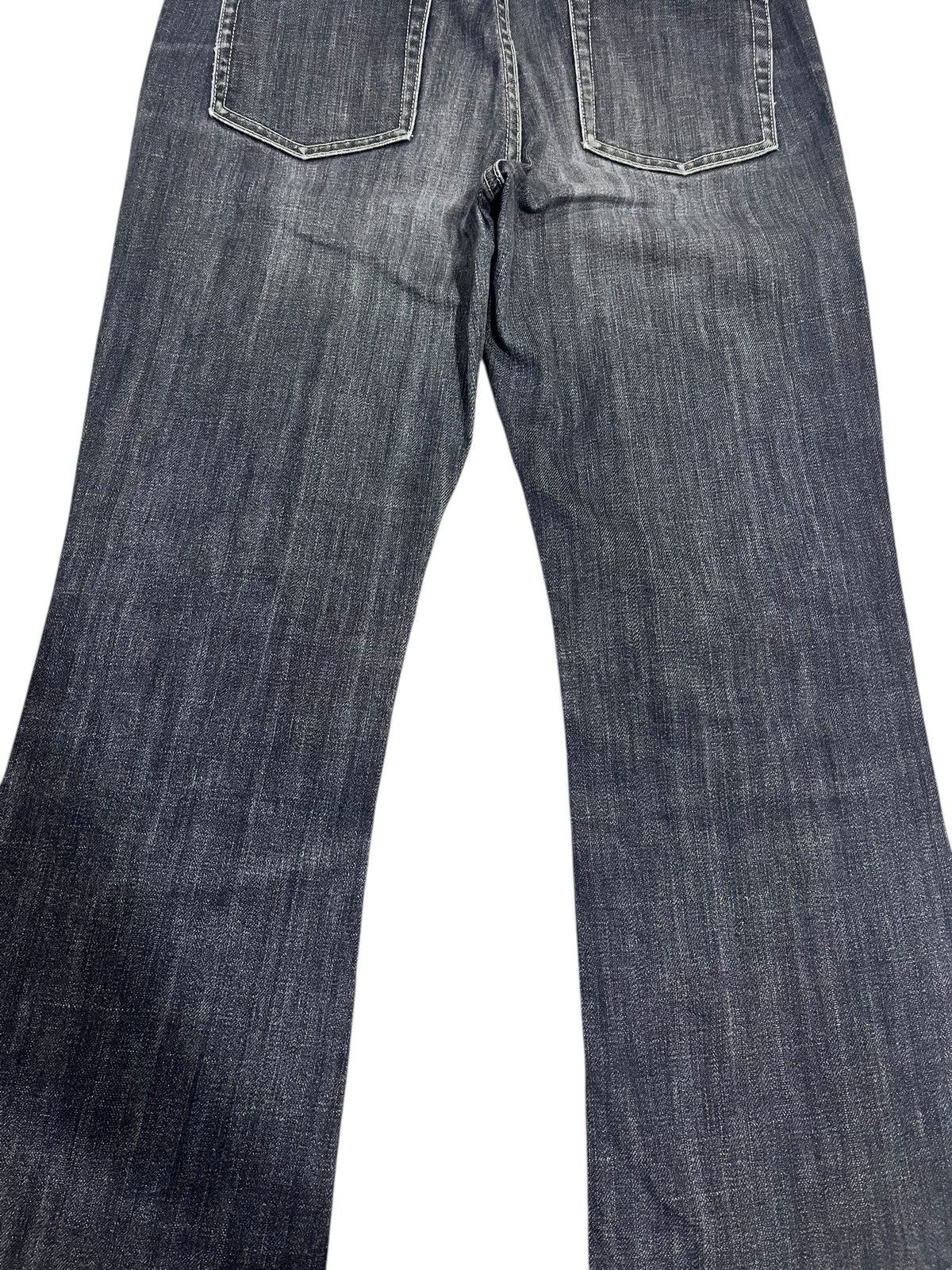If Six Was Nine FLARE💥 JAPANESE BRAND UNIQLO WASHED Y2K BLACK JEANS Size 31" - 9 Thumbnail
