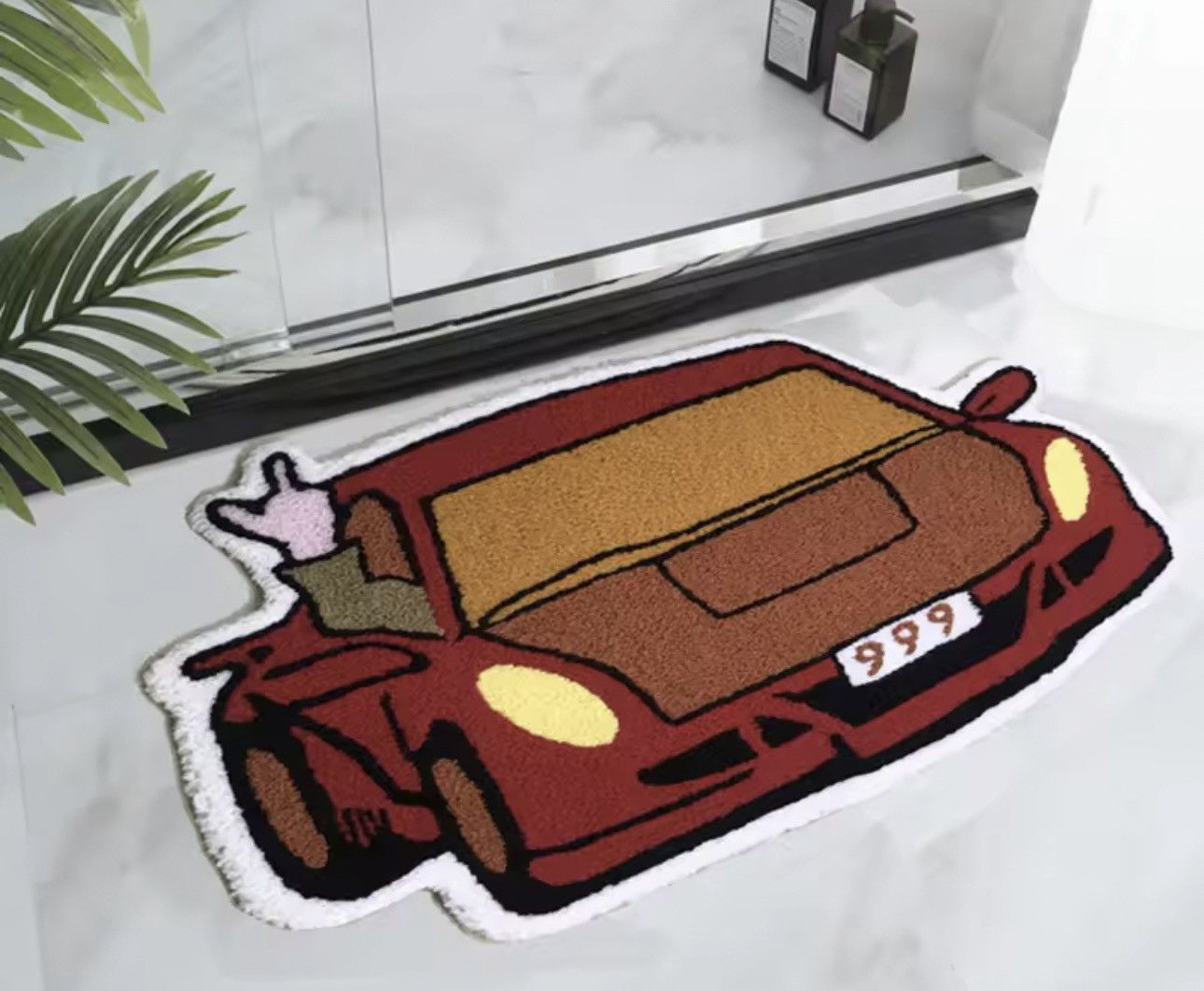 Japanese Brand 40 X 60 cm Tufted "999" Car Rug Size ONE SIZE - 3 Thumbnail