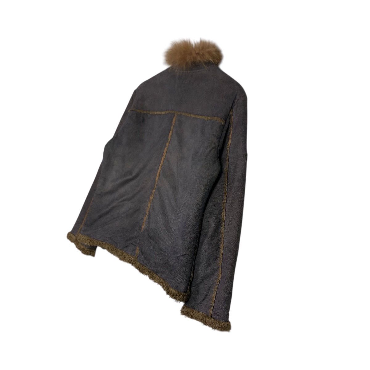Japanese Brand Vintage Bignami Italy Shearling Patchwork Moto Jacket Size M / US 6-8 / IT 42-44 - 11 Thumbnail