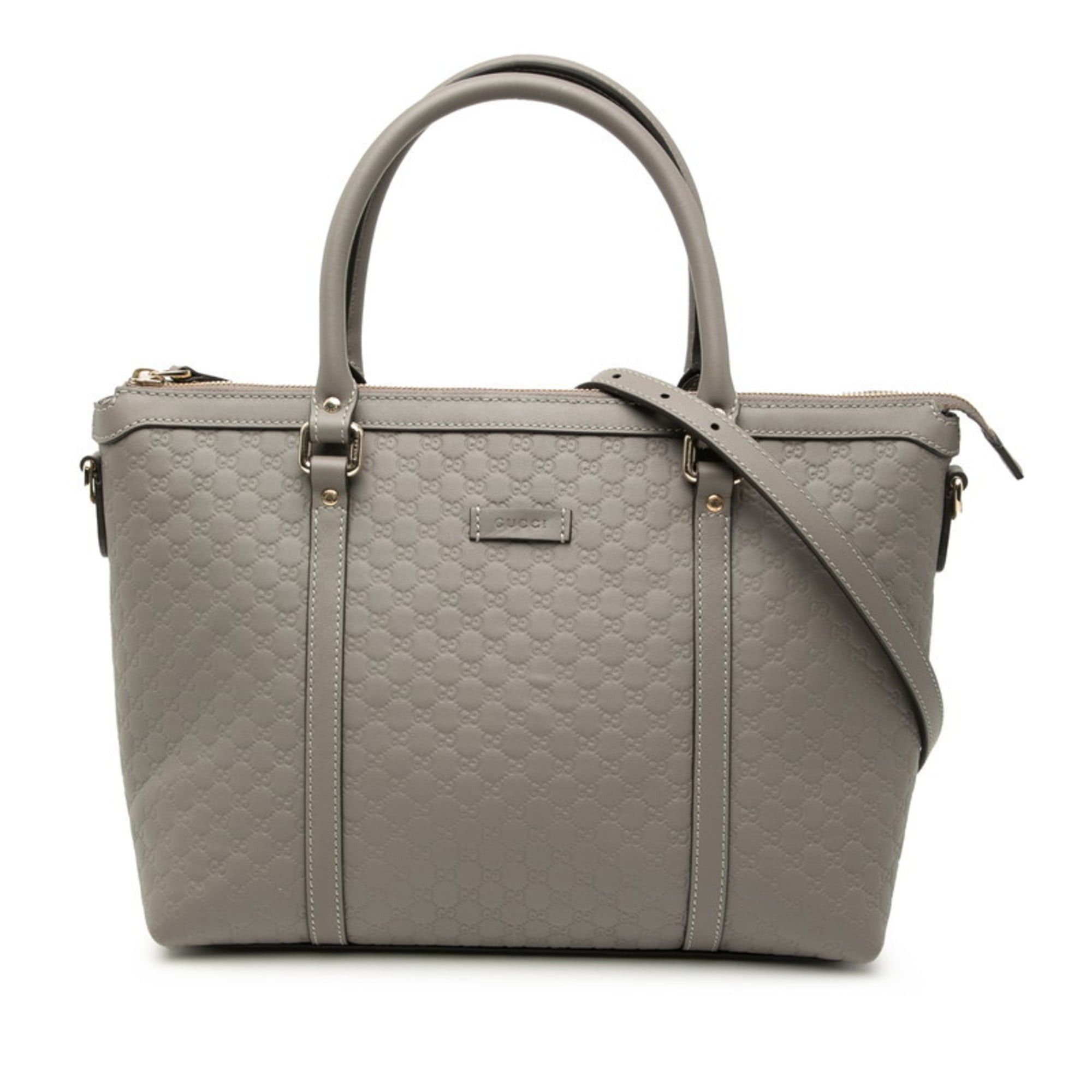 Gucci Micro Guccissima Handbag/shoulder Bag 2Way 449656 Gray Leather Women's Gucci in Grey