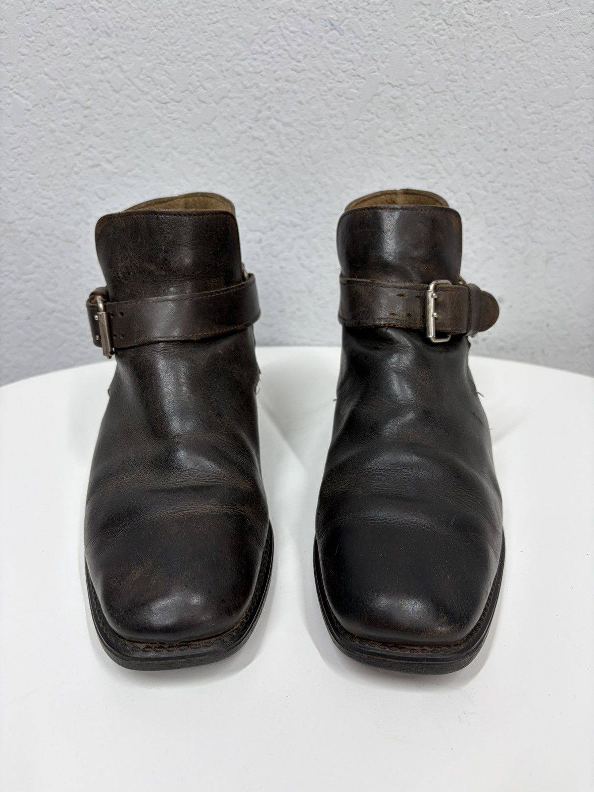 If Six Was Nine AS 98 Vibe Artisan Black Leather Side Zip Ankle Biker Boots Size US 8 / EU 41 - 6 Thumbnail